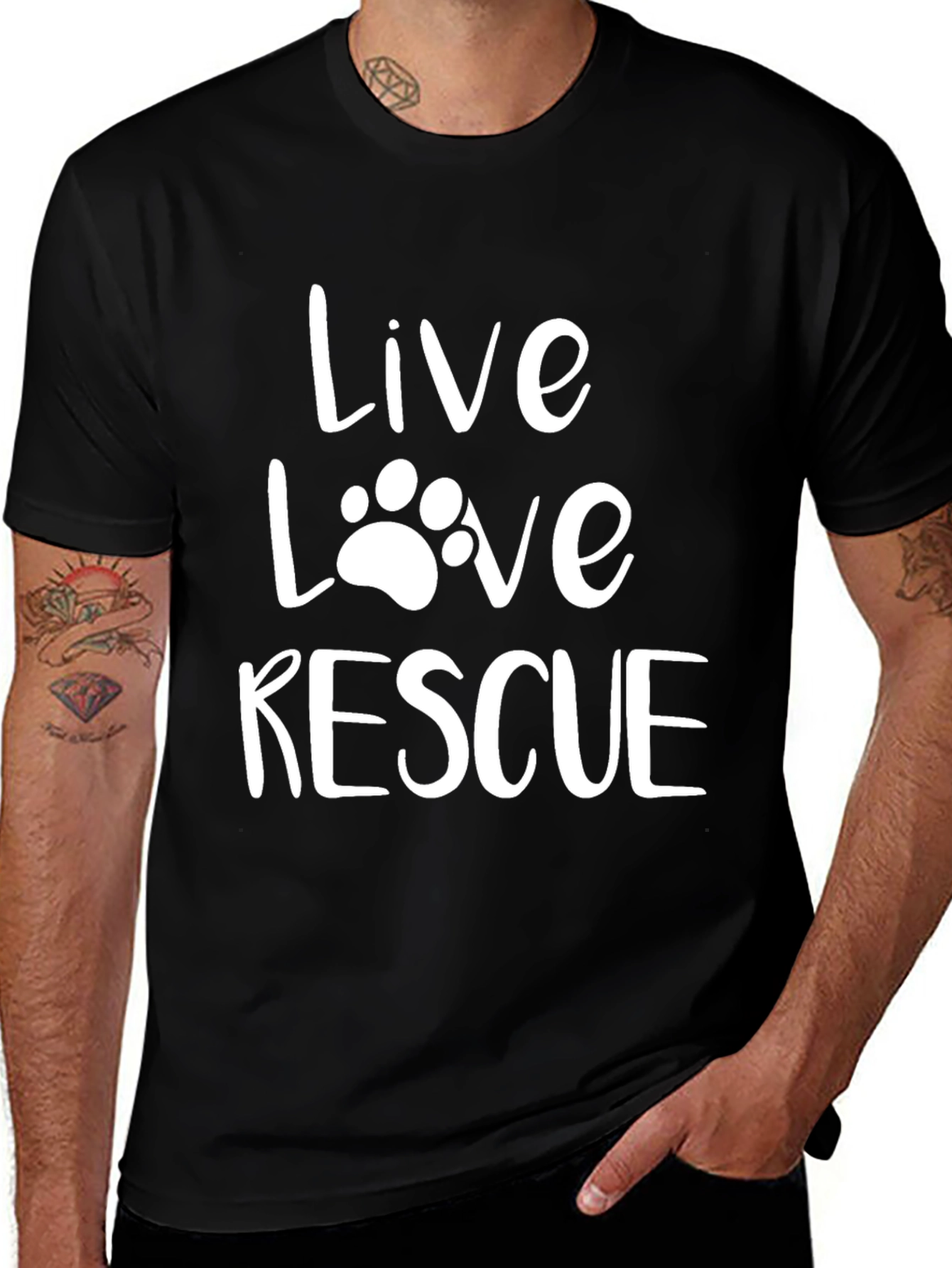 Variant 29 of Live Love Rescue Graphic Tee
