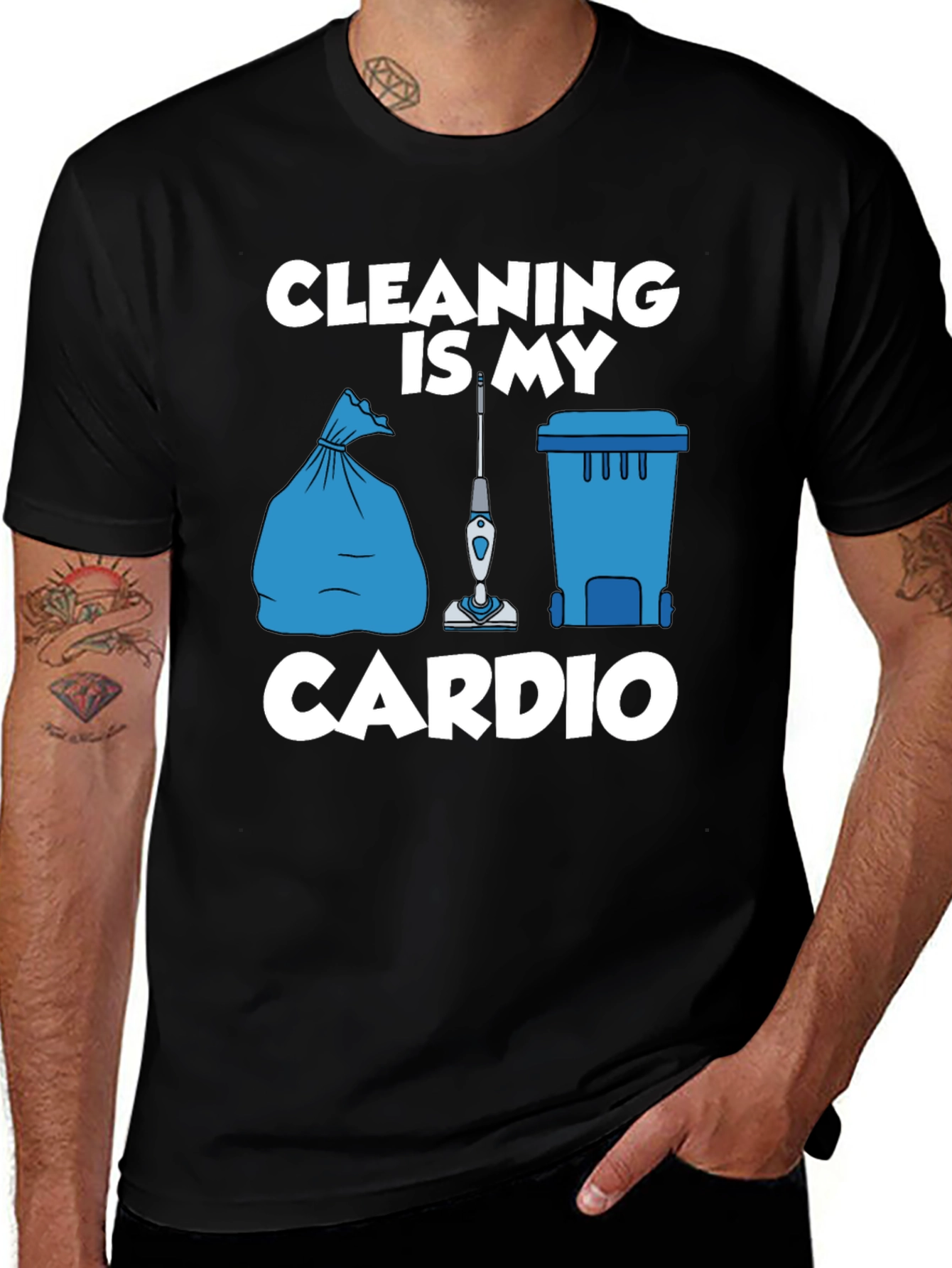 Variant 17 of Cleaning Is My Cardio T-Shirt