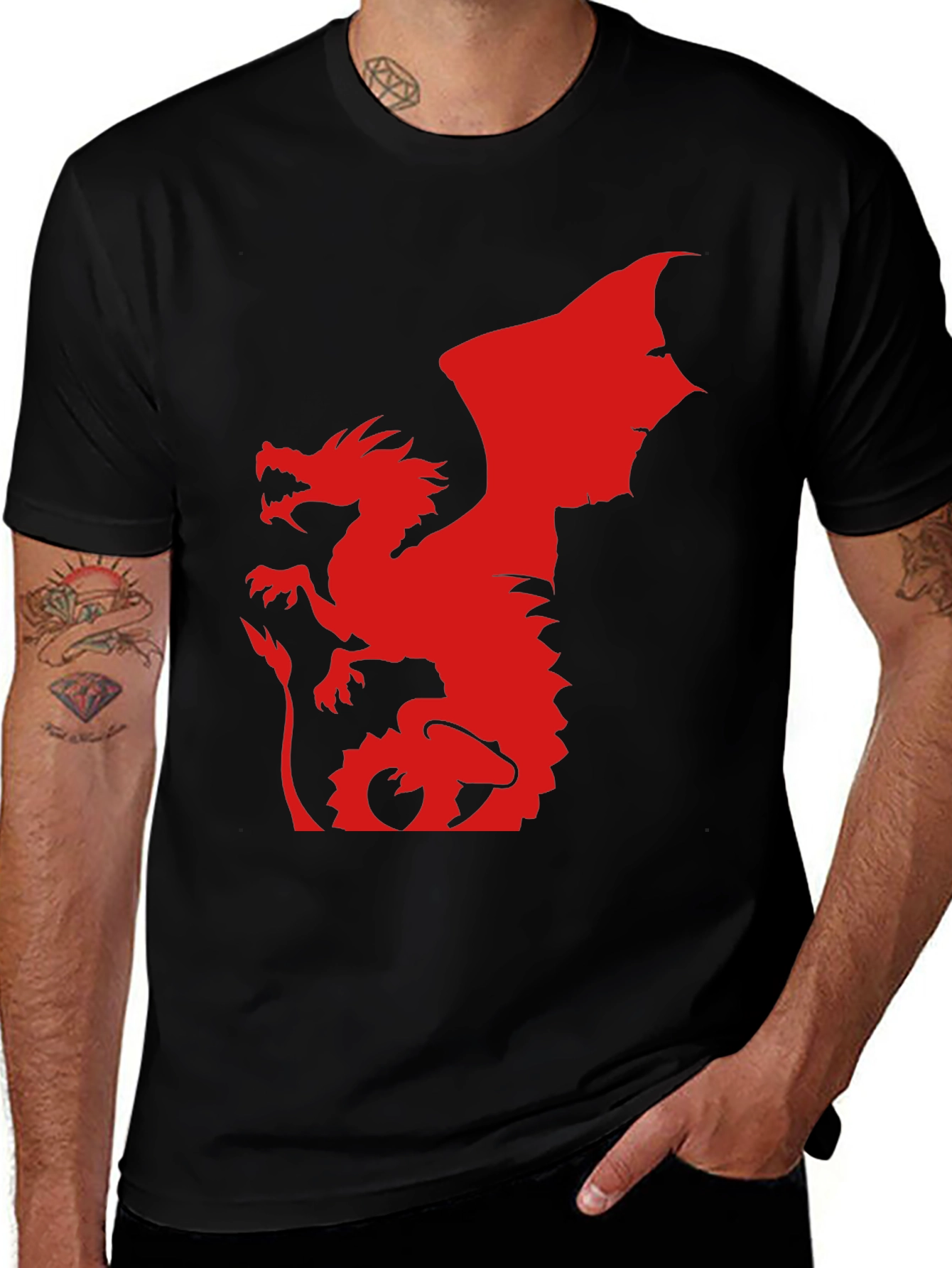 Variant 7 of Red Dragon Graphic Tee - Bold & Unique!