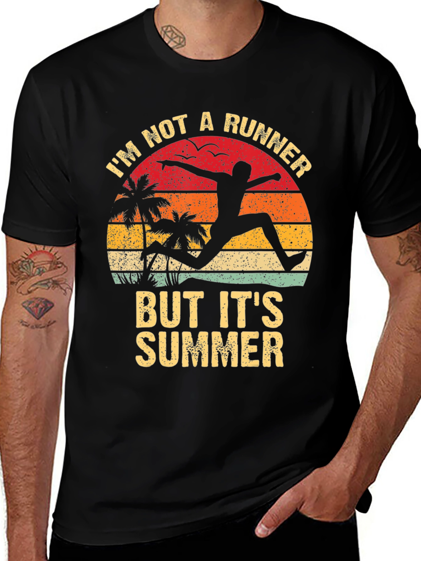 Variant 18 of I'm Not a Runner Summer T-Shirt - Black