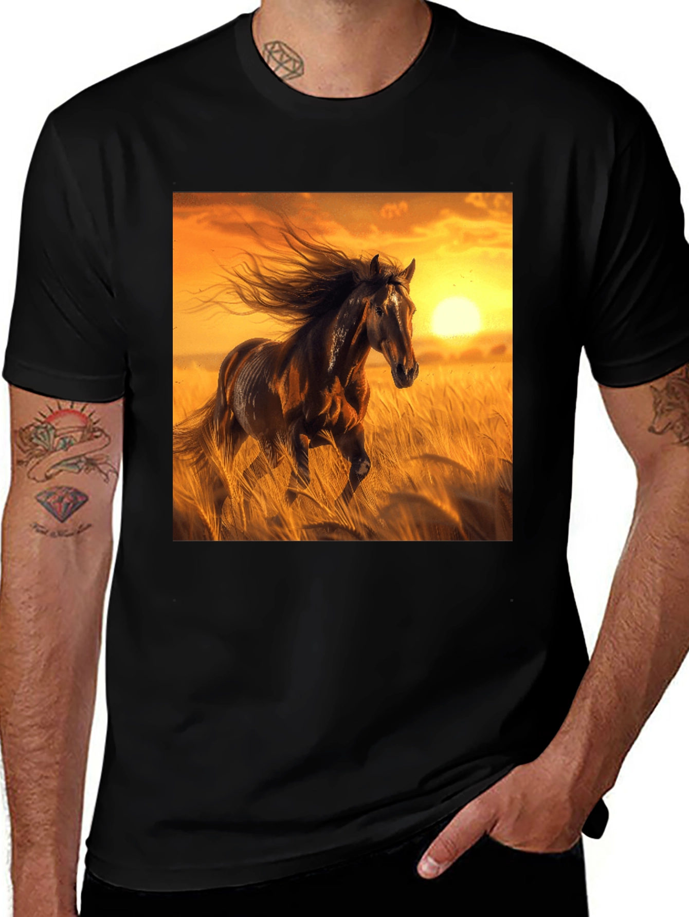 Variant 4 of Majestic Horse Graphic T-Shirt