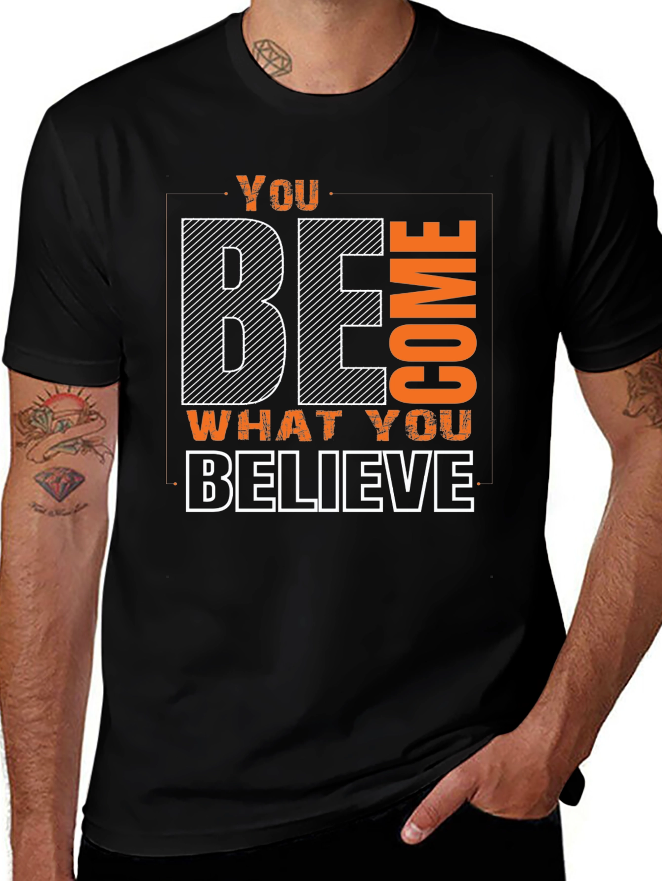Variant 8 of Motivational Graphic Tee: Believe & Become