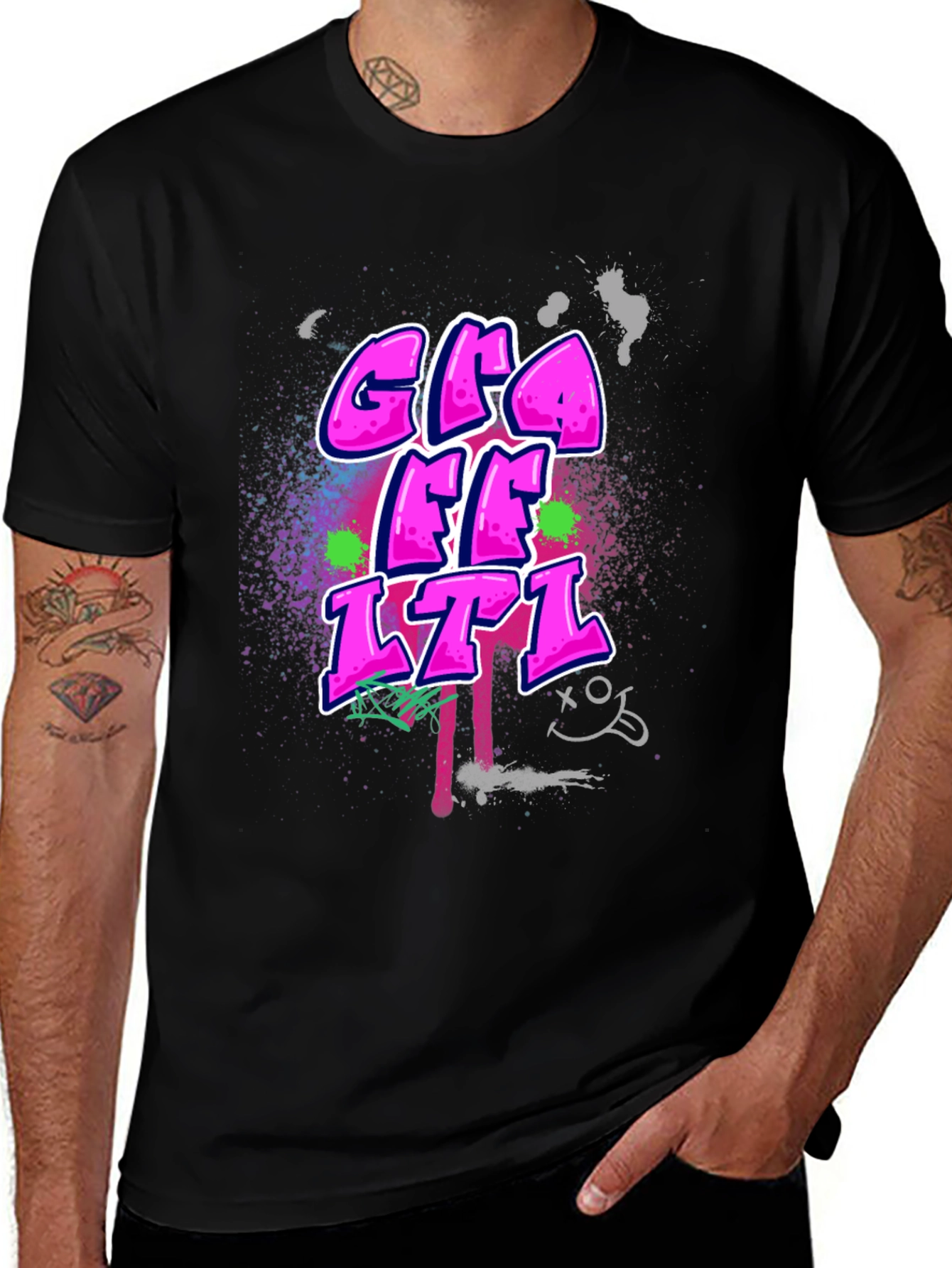Variant 18 of Graffiti Style Black T-Shirt