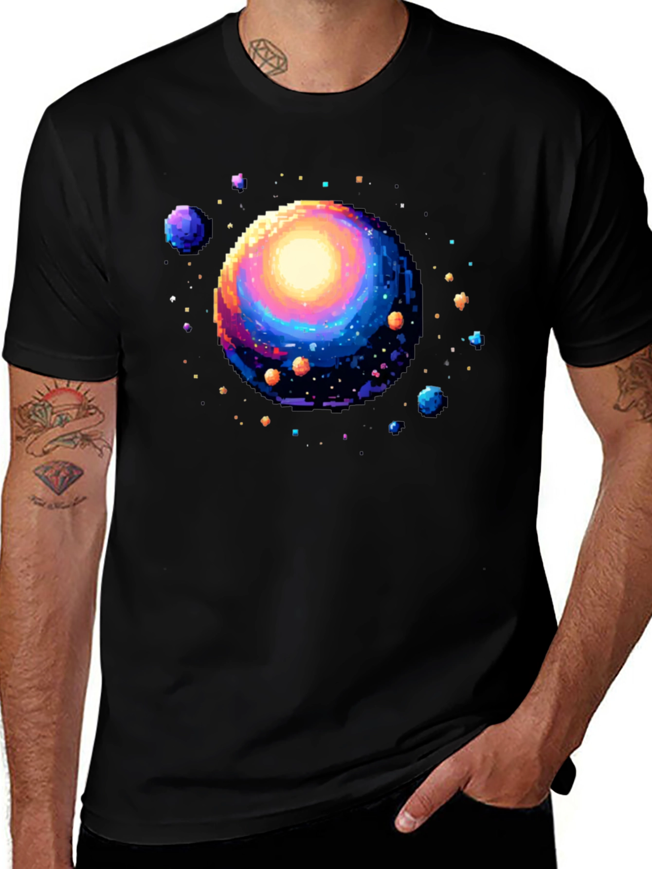 Variant 5 of Pixel Universe Black T-Shirt