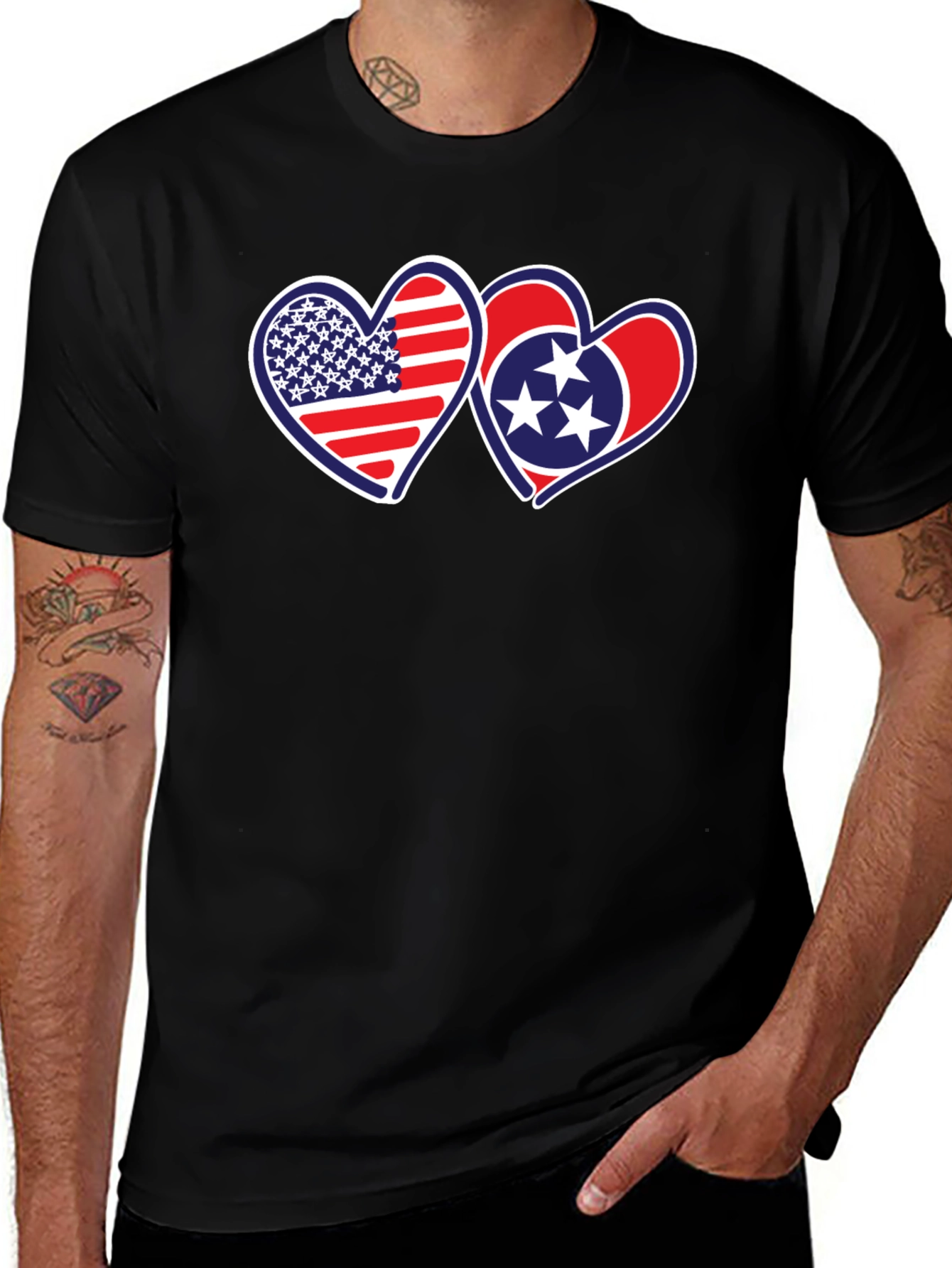 USA & TN Hearts Graphic Tee