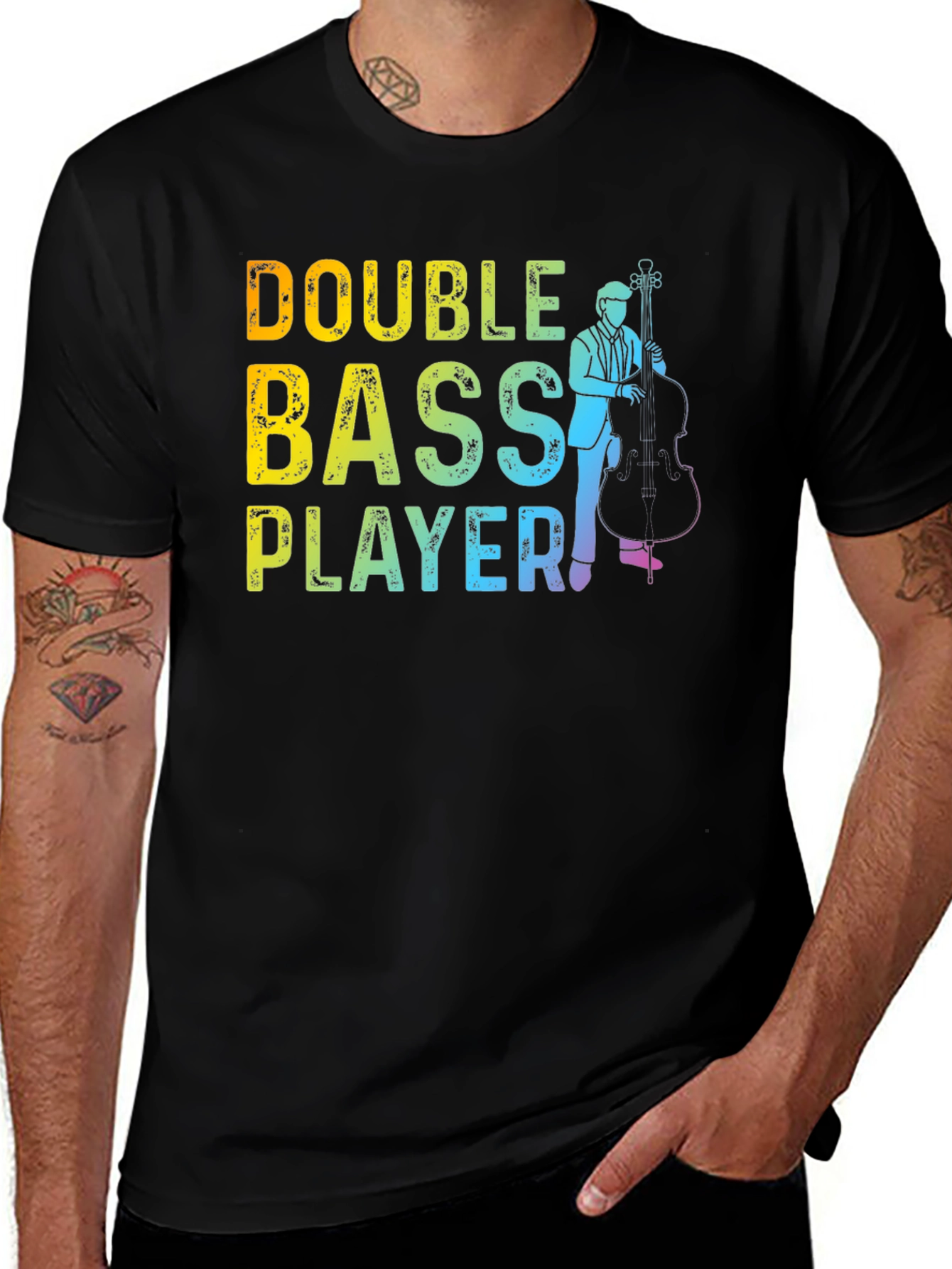 Variant 11 of Double Bass Player T-Shirt - Musician Gift