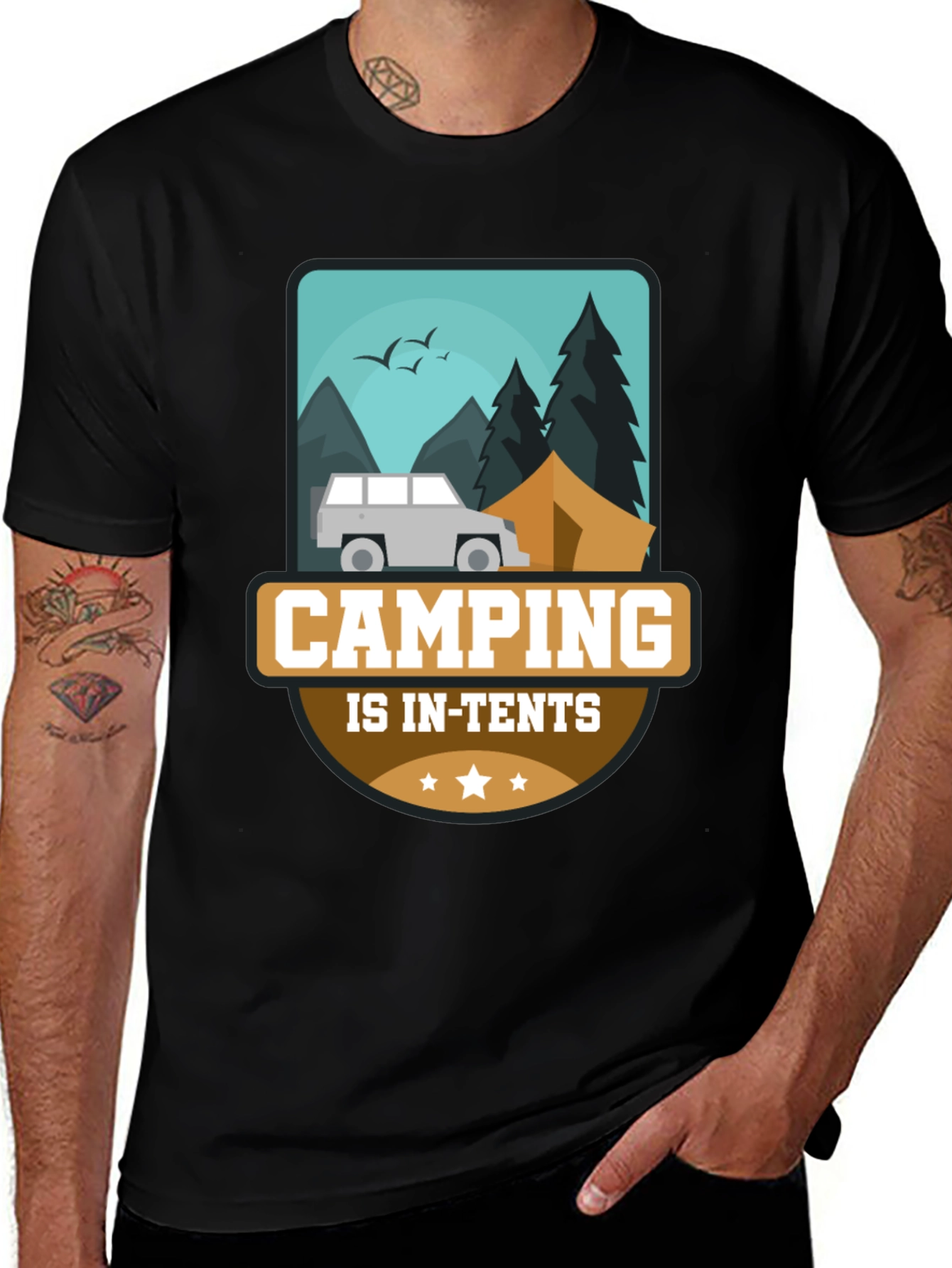 Variant 19 of Camping Is In-Tents Graphic T-Shirt