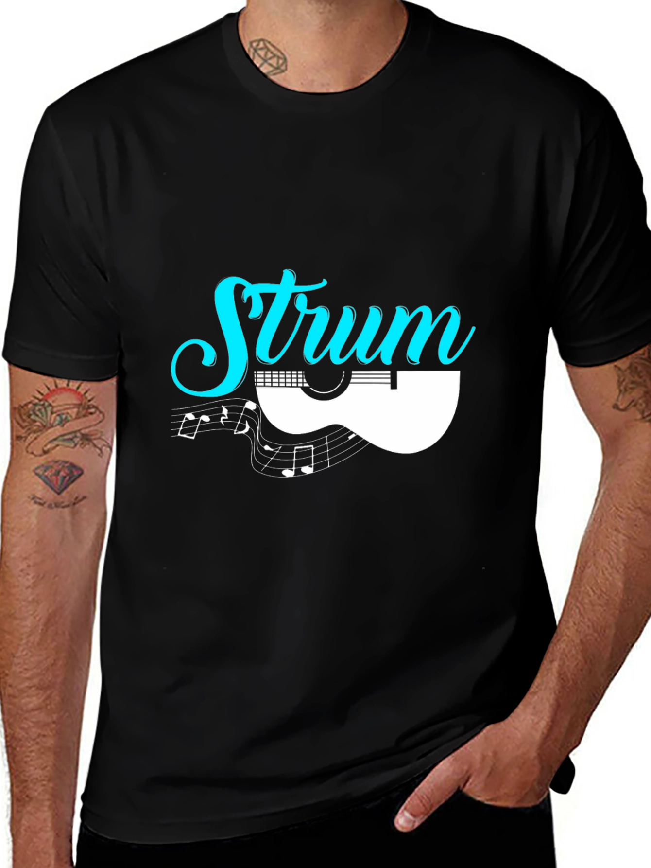 Variant 7 of Strum Guitar Graphic Tee - Music Lover T-Shirt