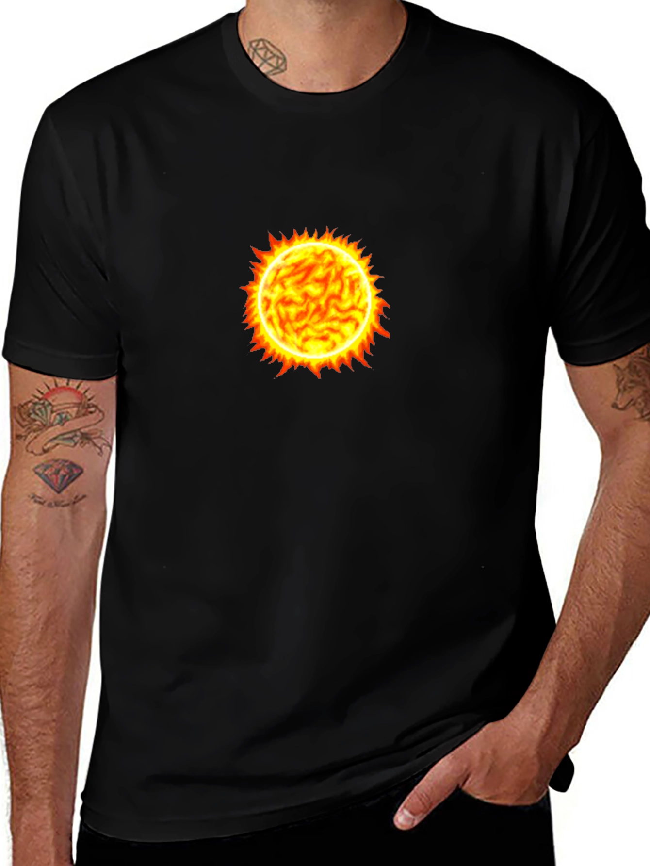 Sun Graphic Black T-Shirt