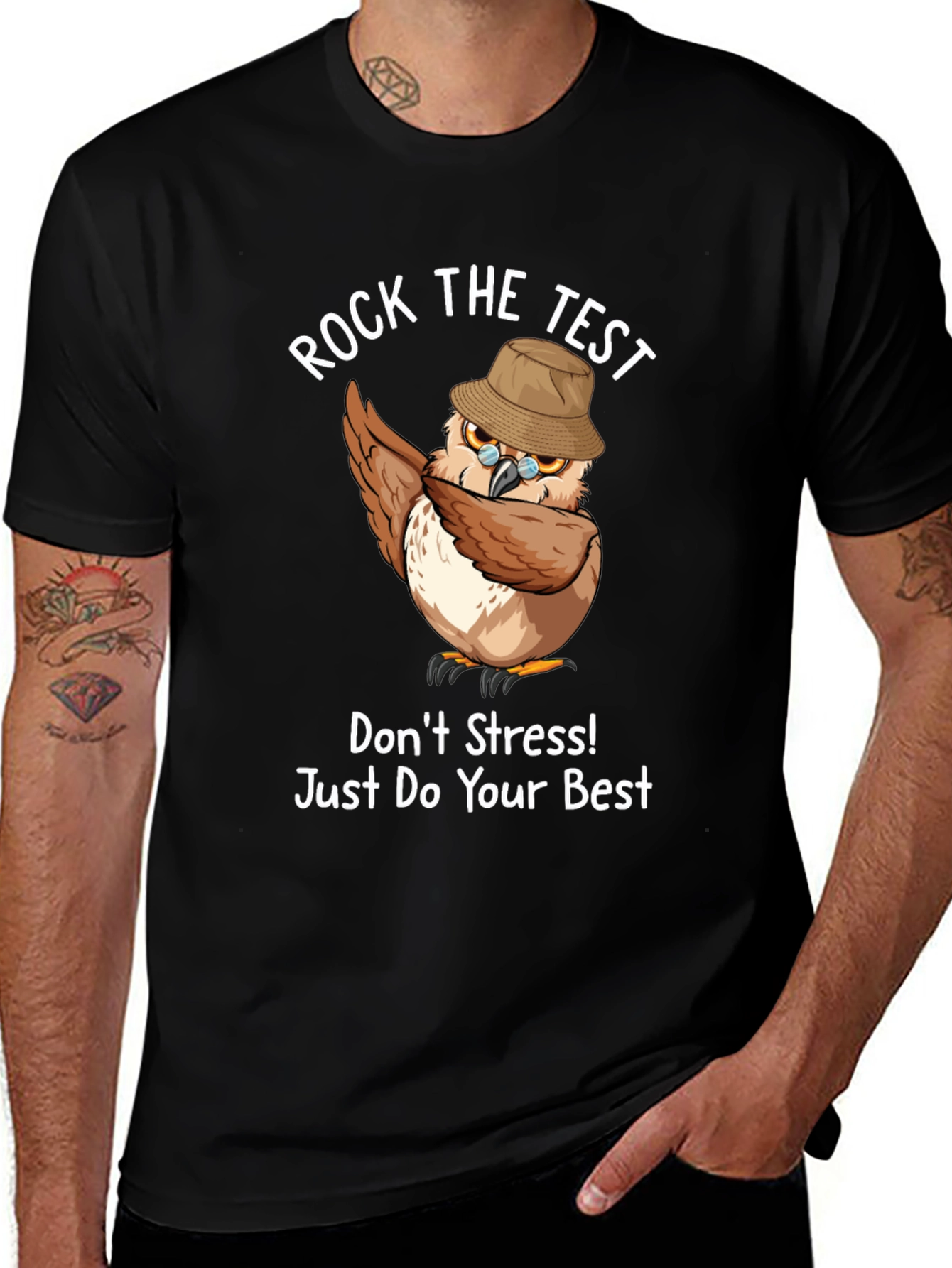 Variant 19 of Rock The Test Owl T-Shirt
