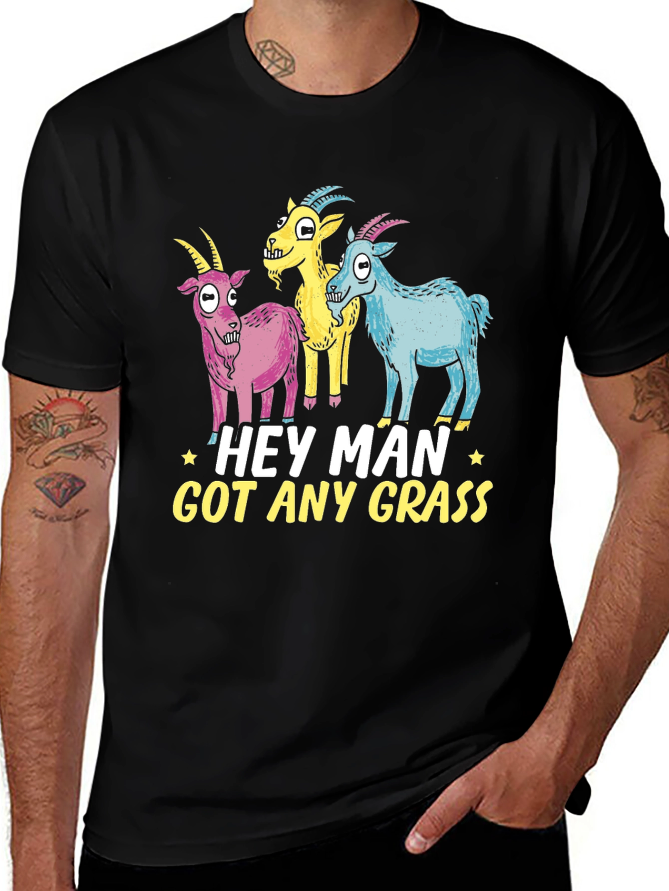 Variant 15 of Hey Man Got Any Grass Graphic Tee