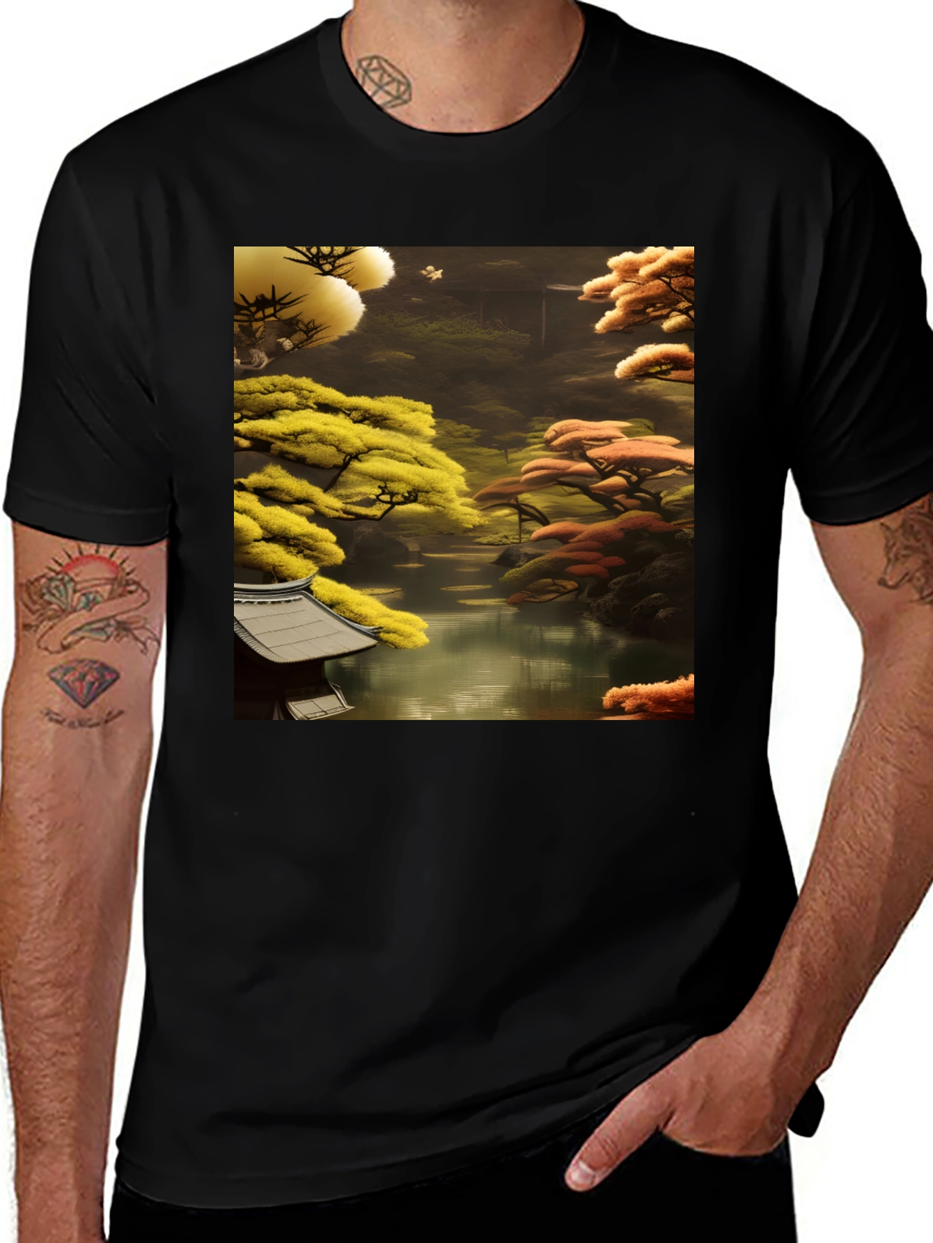 Japanese Garden Art Print T-Shirt