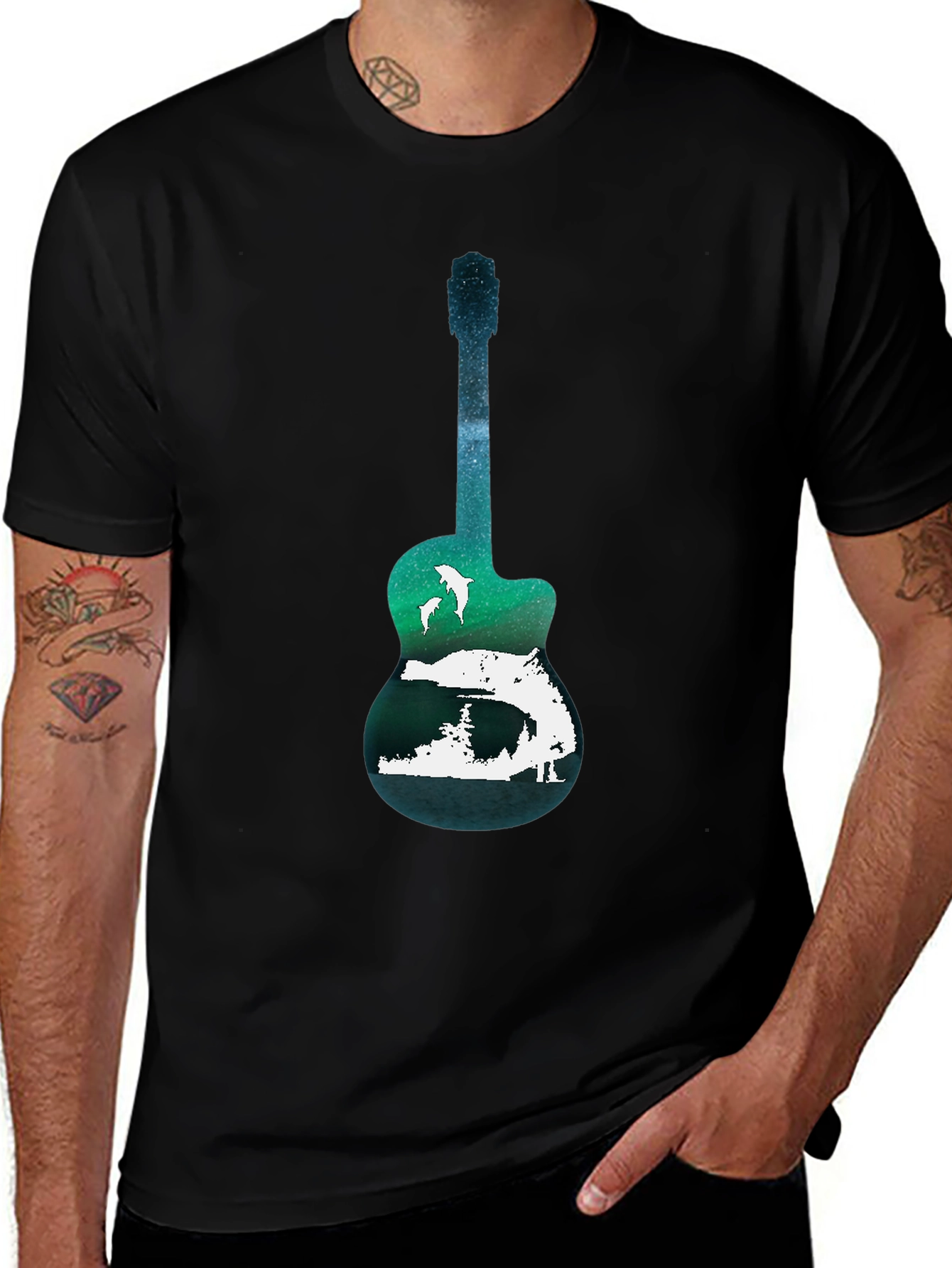 Variant 14 of Nature Guitar Graphic Tee