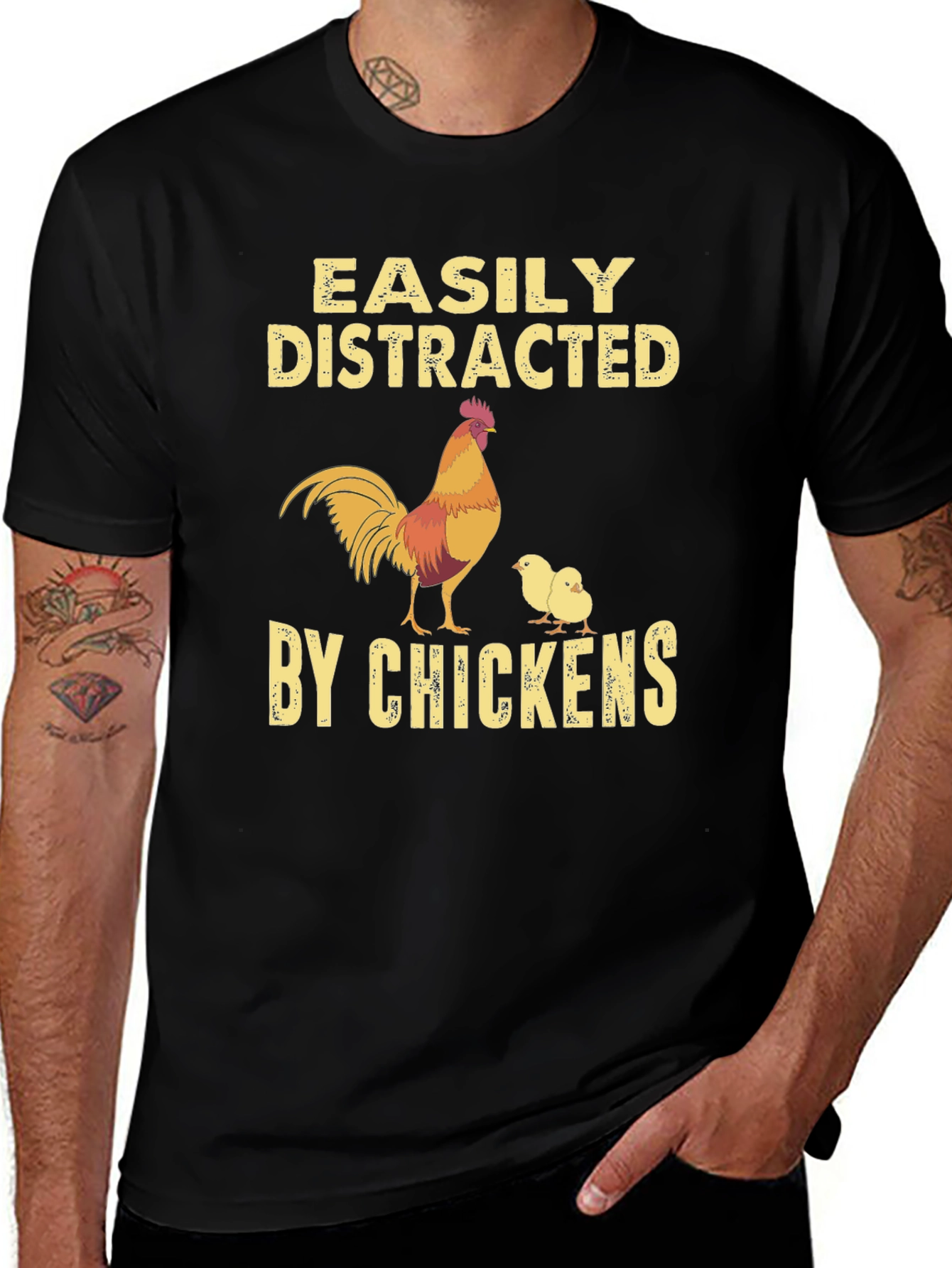 Variant 13 of Easily Distracted By Chickens Graphic T-Shirt