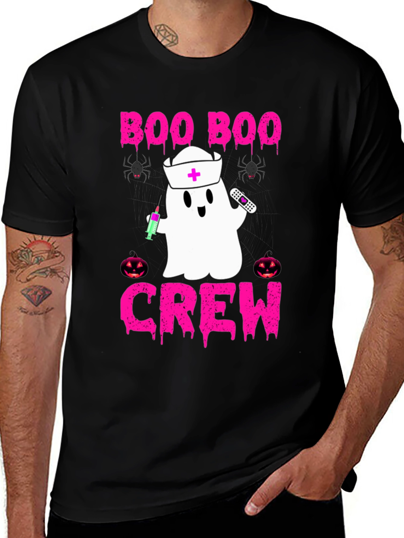 Variant 25 of Boo Boo Crew Nurse Ghost Halloween T-Shirt