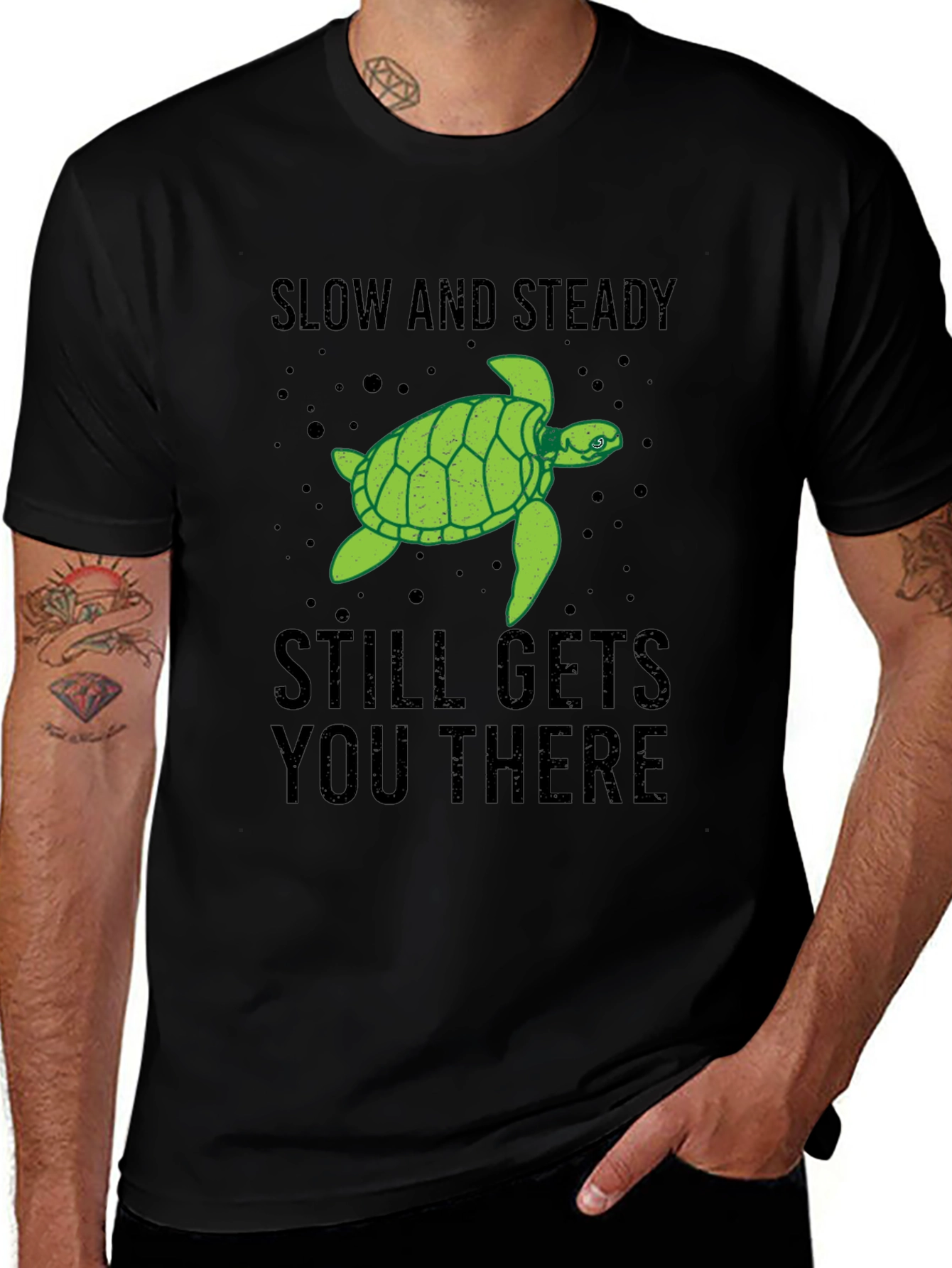 Variant 3 of Slow & Steady Turtle Graphic T-Shirt