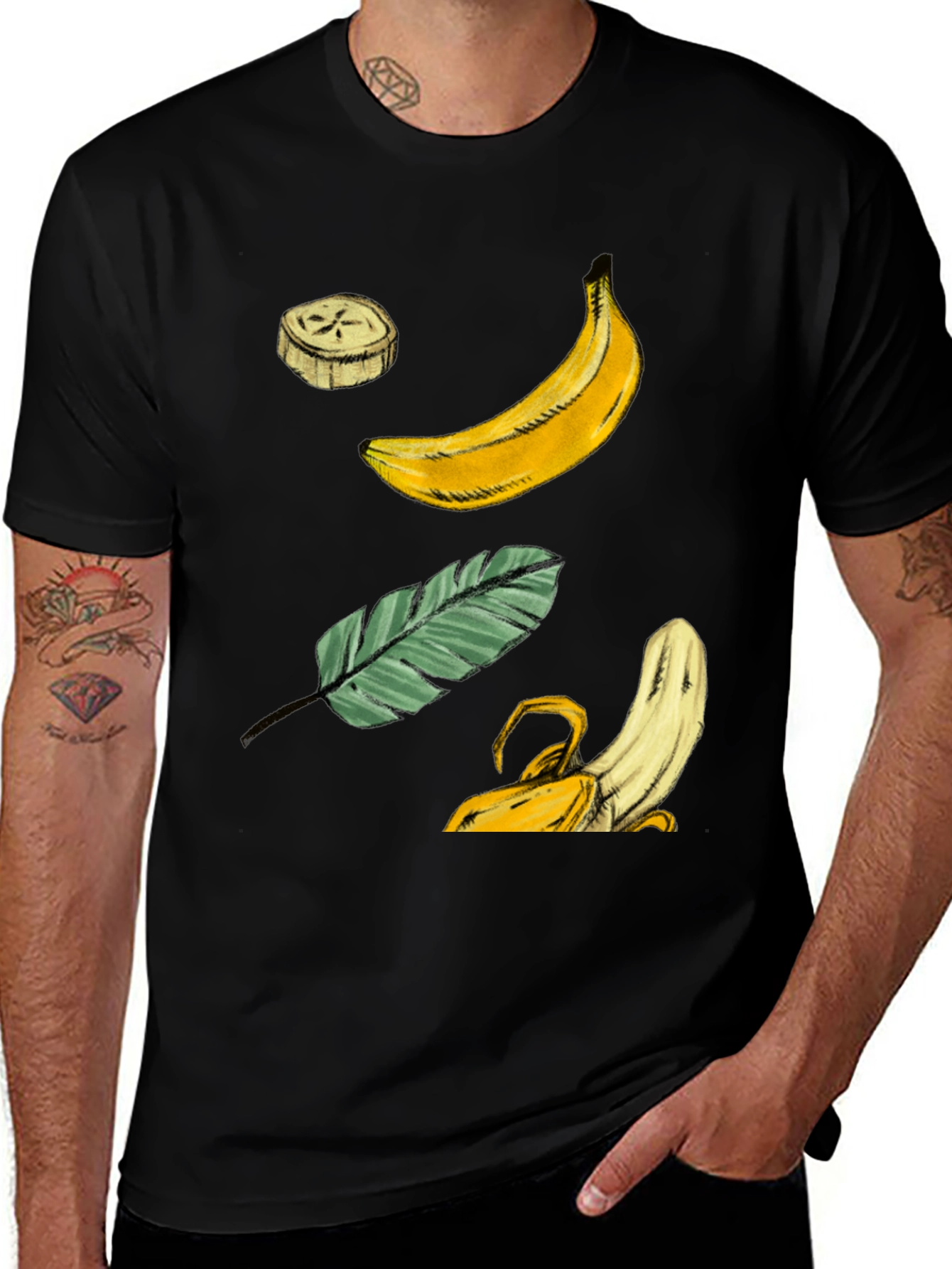 Variant 18 of Banana Graphic T-Shirt - Tropical Fruit Design