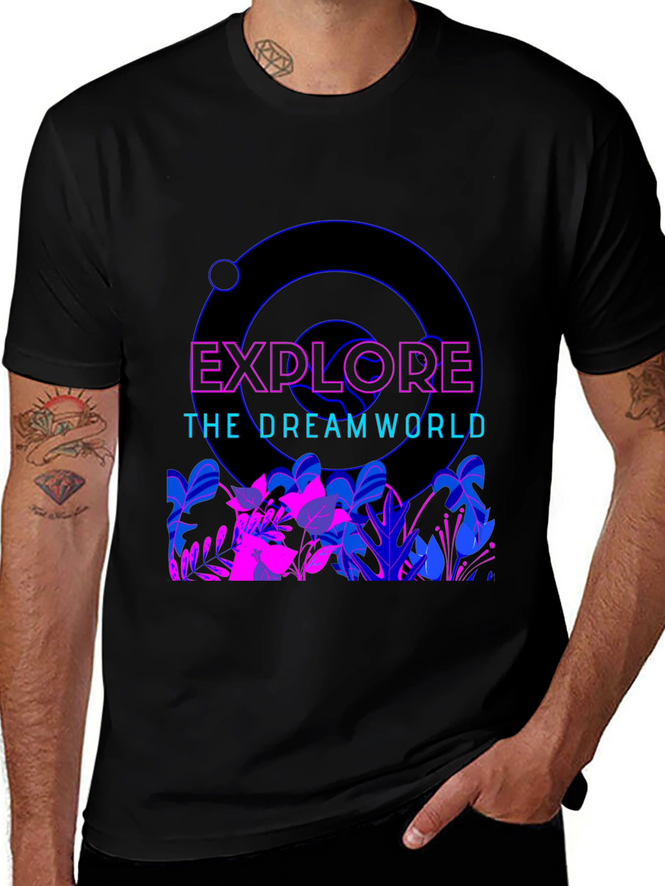 Variant 15 of Explore the Dreamworld Black Graphic Tee