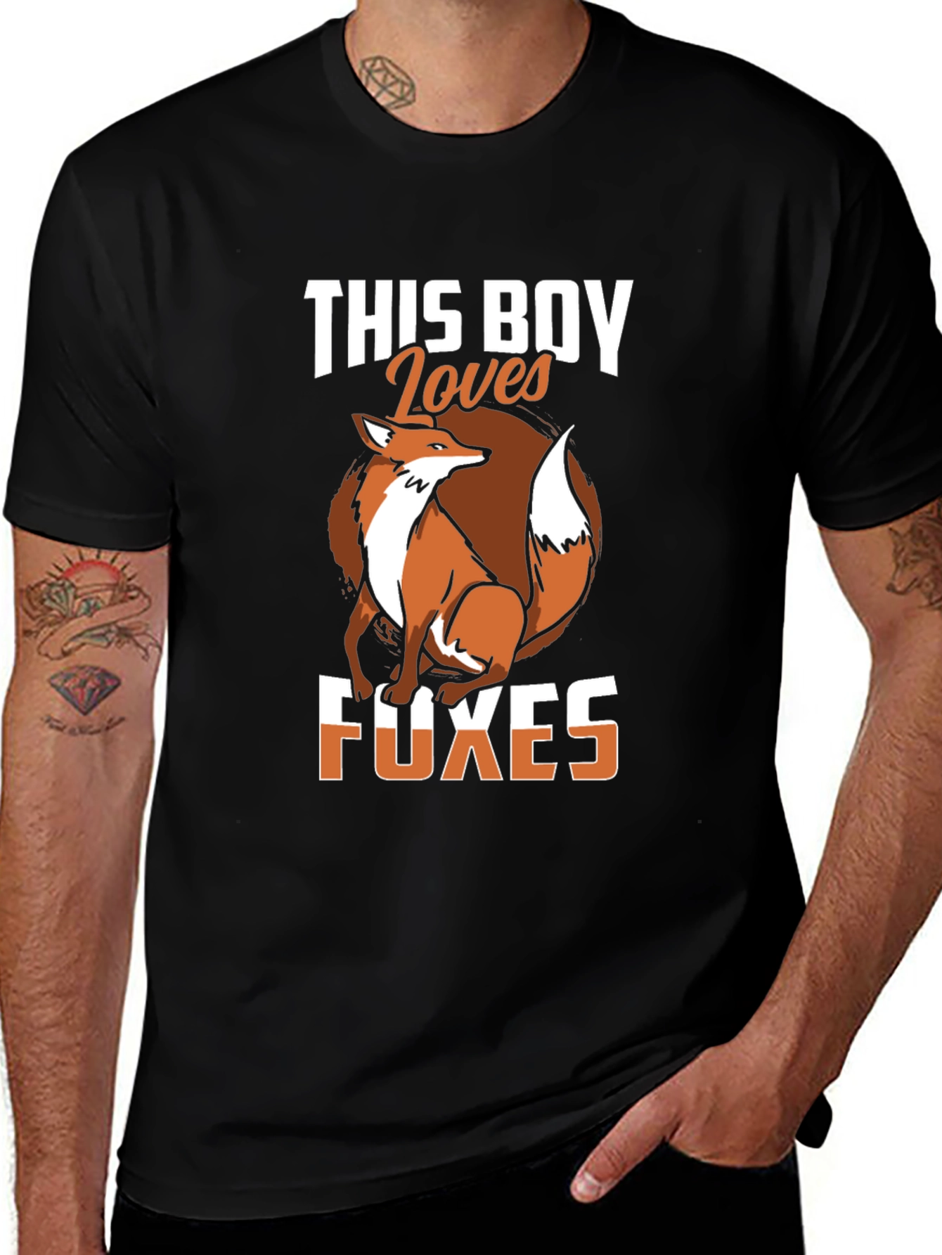 Variant 25 of Fox Lover T-Shirt - This Boy Loves Foxes Tee