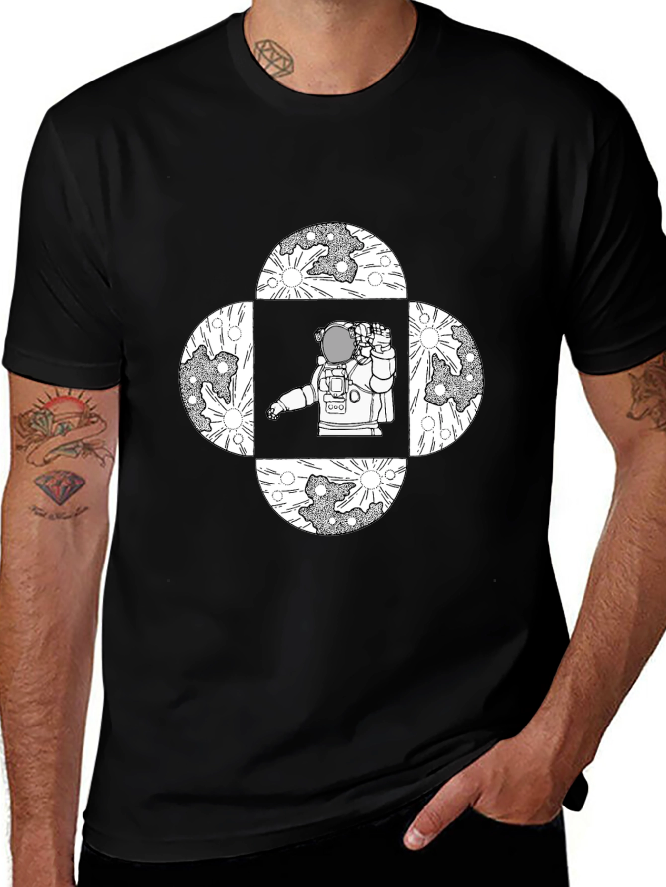 Variant 18 of Astronaut Moon T-Shirt - Space Graphic Tee