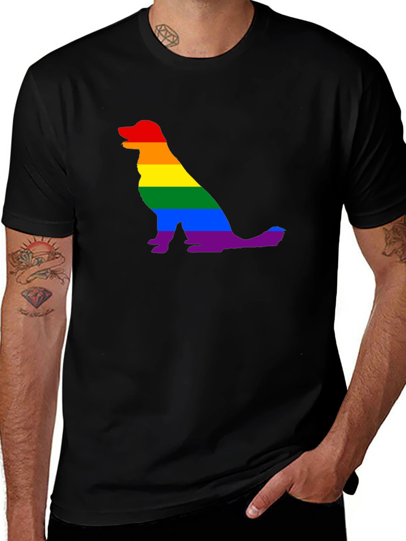 Variant 7 of Rainbow Dog Pride T-Shirt