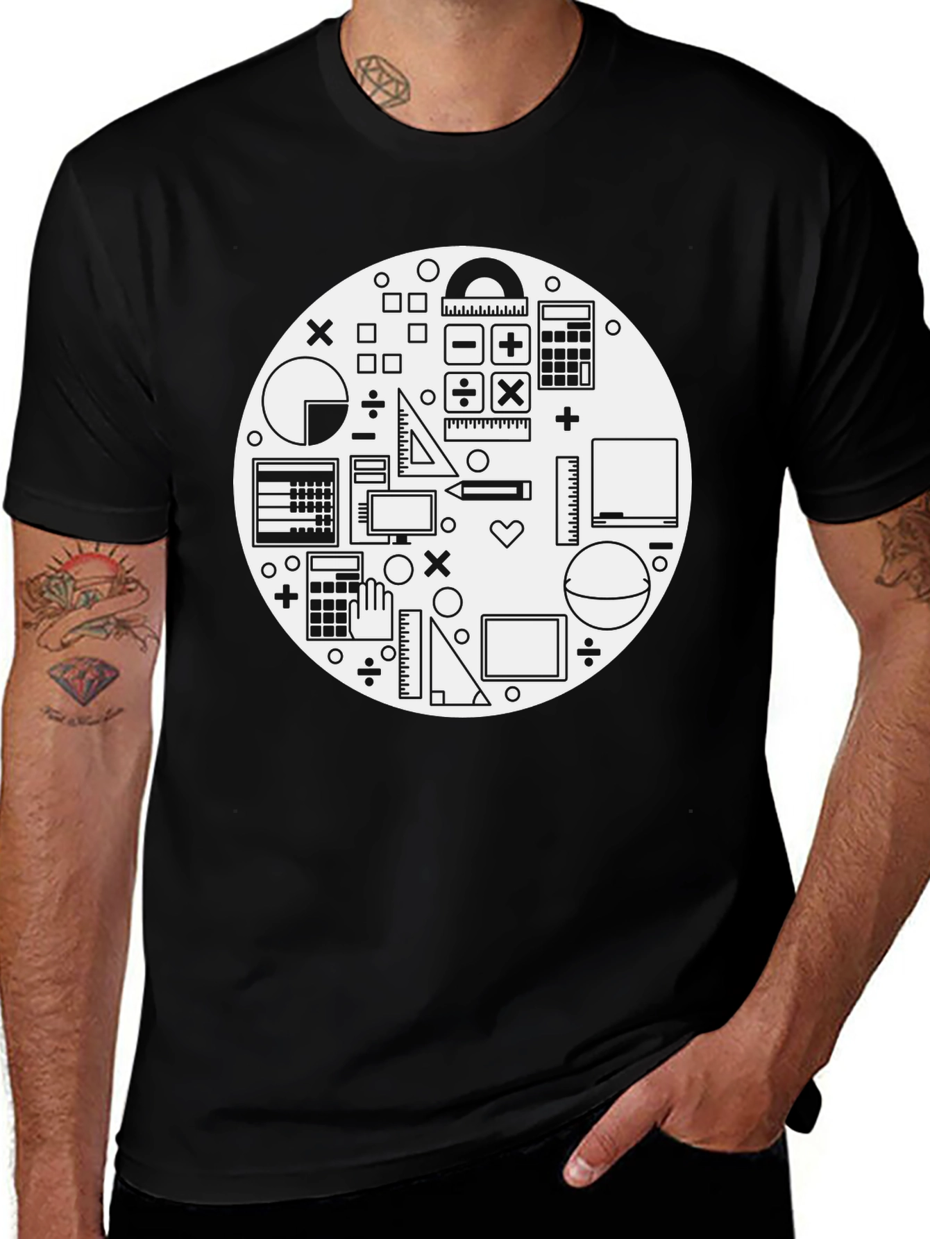 Variant 23 of Math Lover T-Shirt - Black Graphic Tee