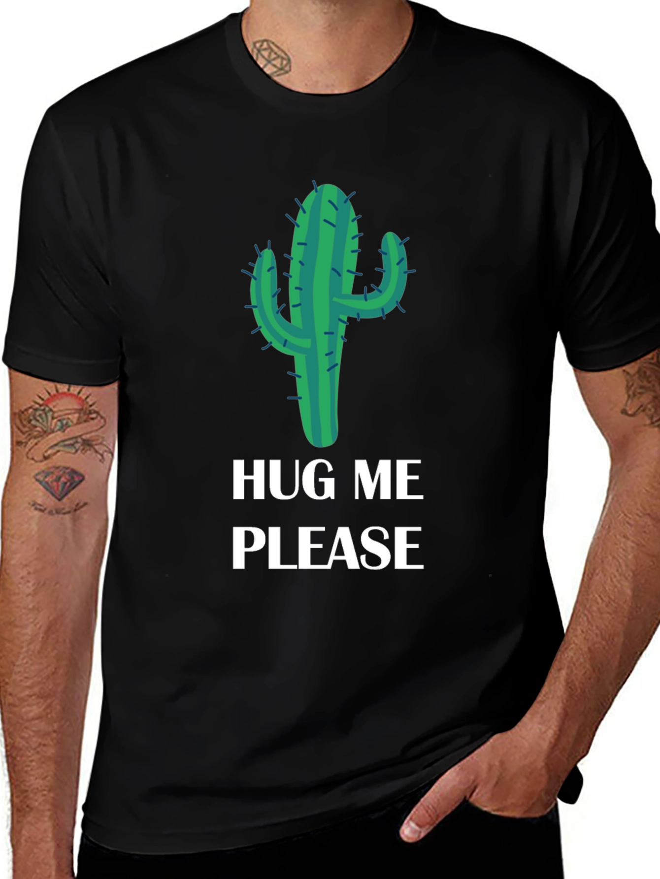 Variant 21 of Cactus Hug Me Please Graphic Tee
