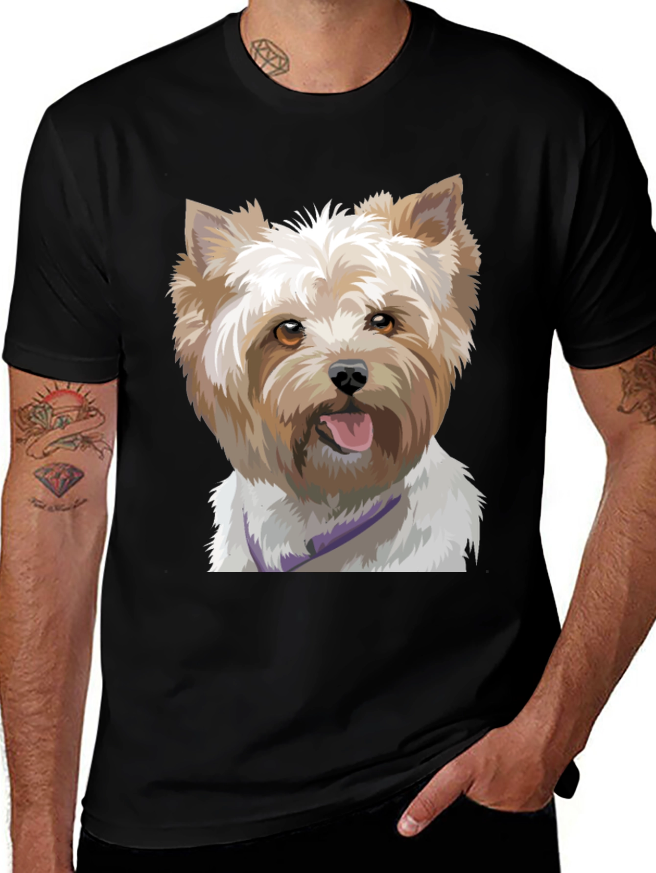 Variant 26 of Dog Portrait Black T-Shirt
