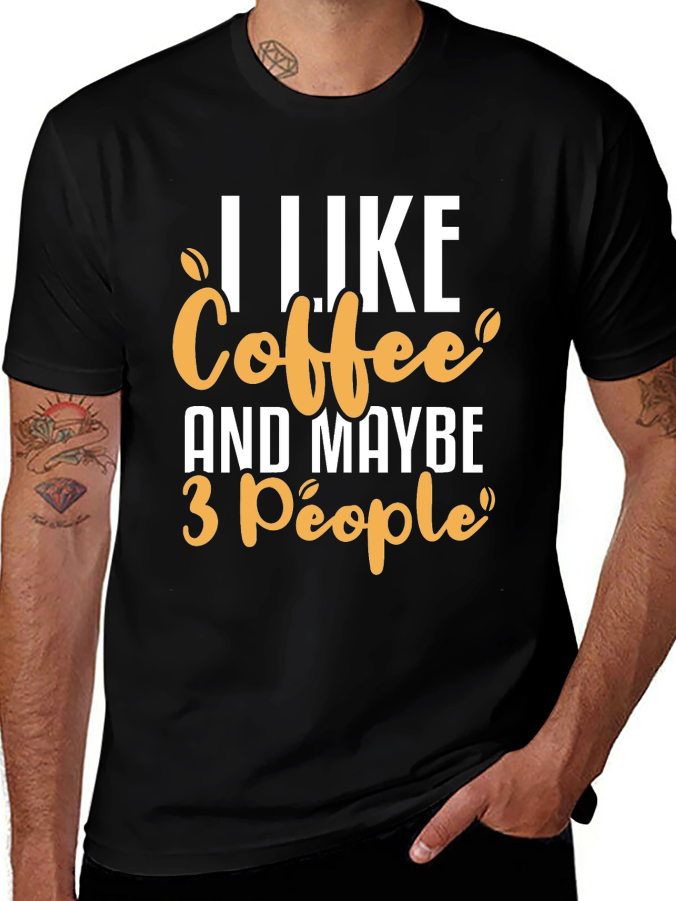 Variant 21 of Coffee Lover Graphic T-Shirt - Black