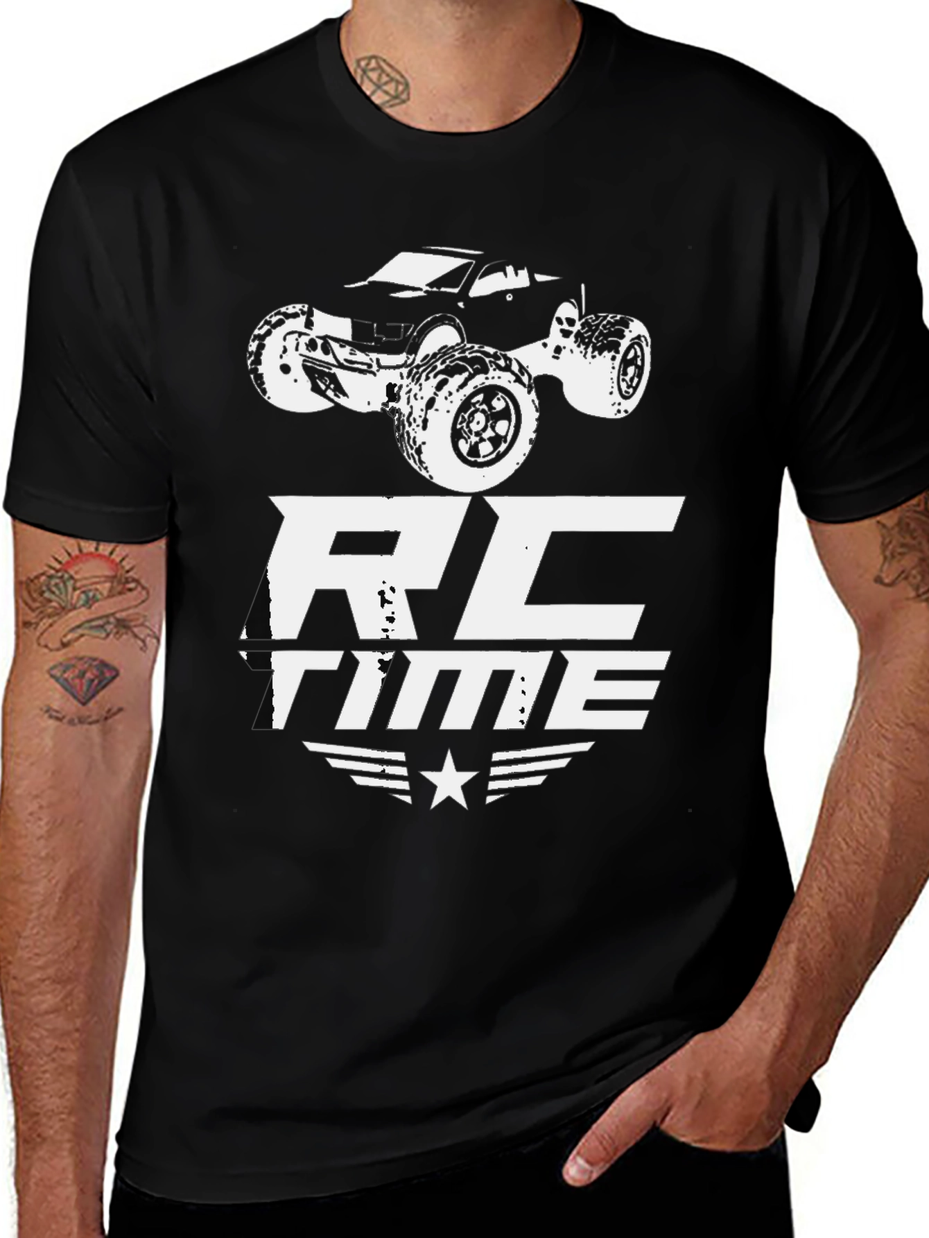 RC Time Black Graphic Tee - Remote Control Car T-Shirt
