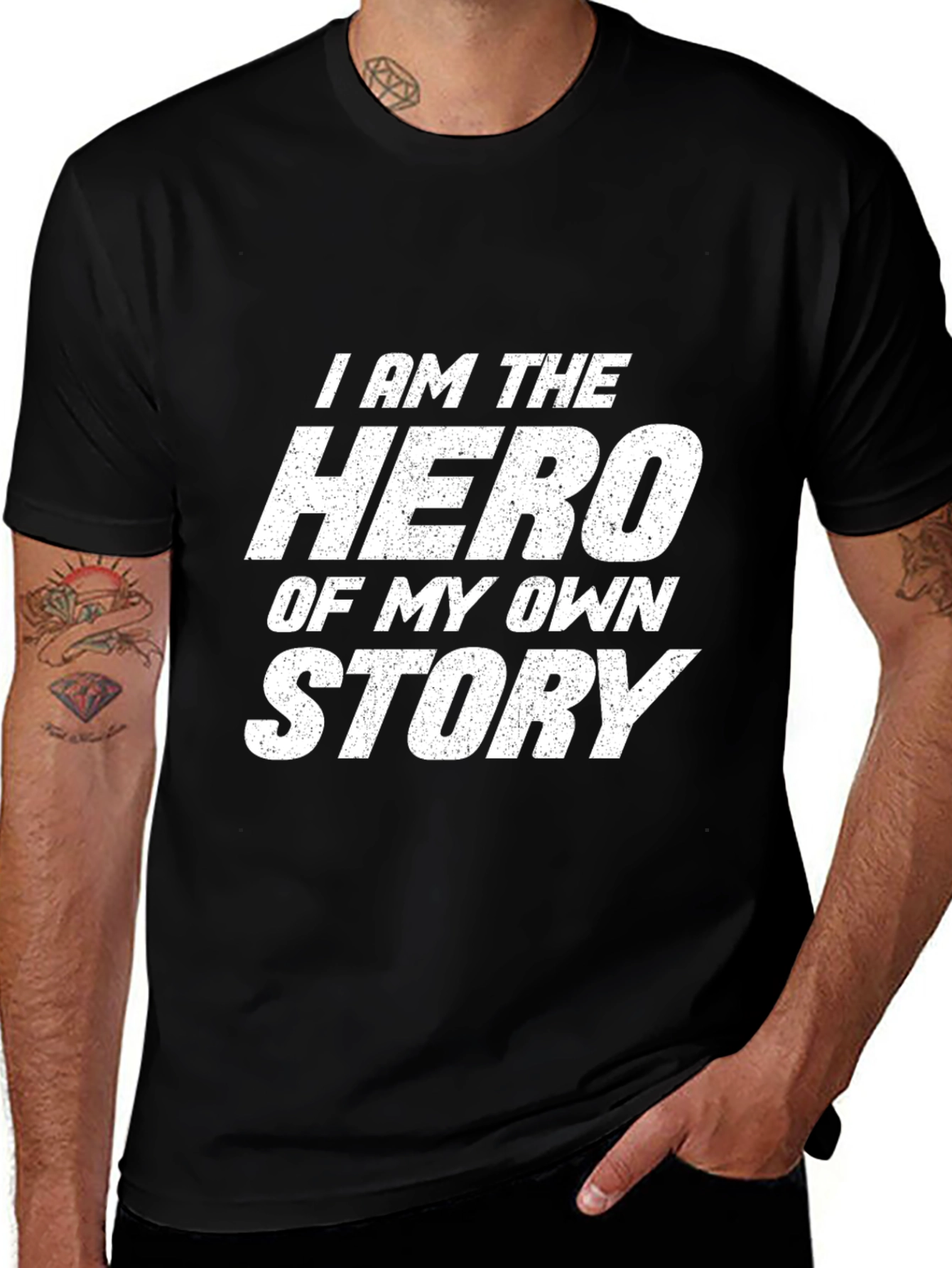 Variant 3 of Hero Story Graphic T-Shirt - Motivational Menswear