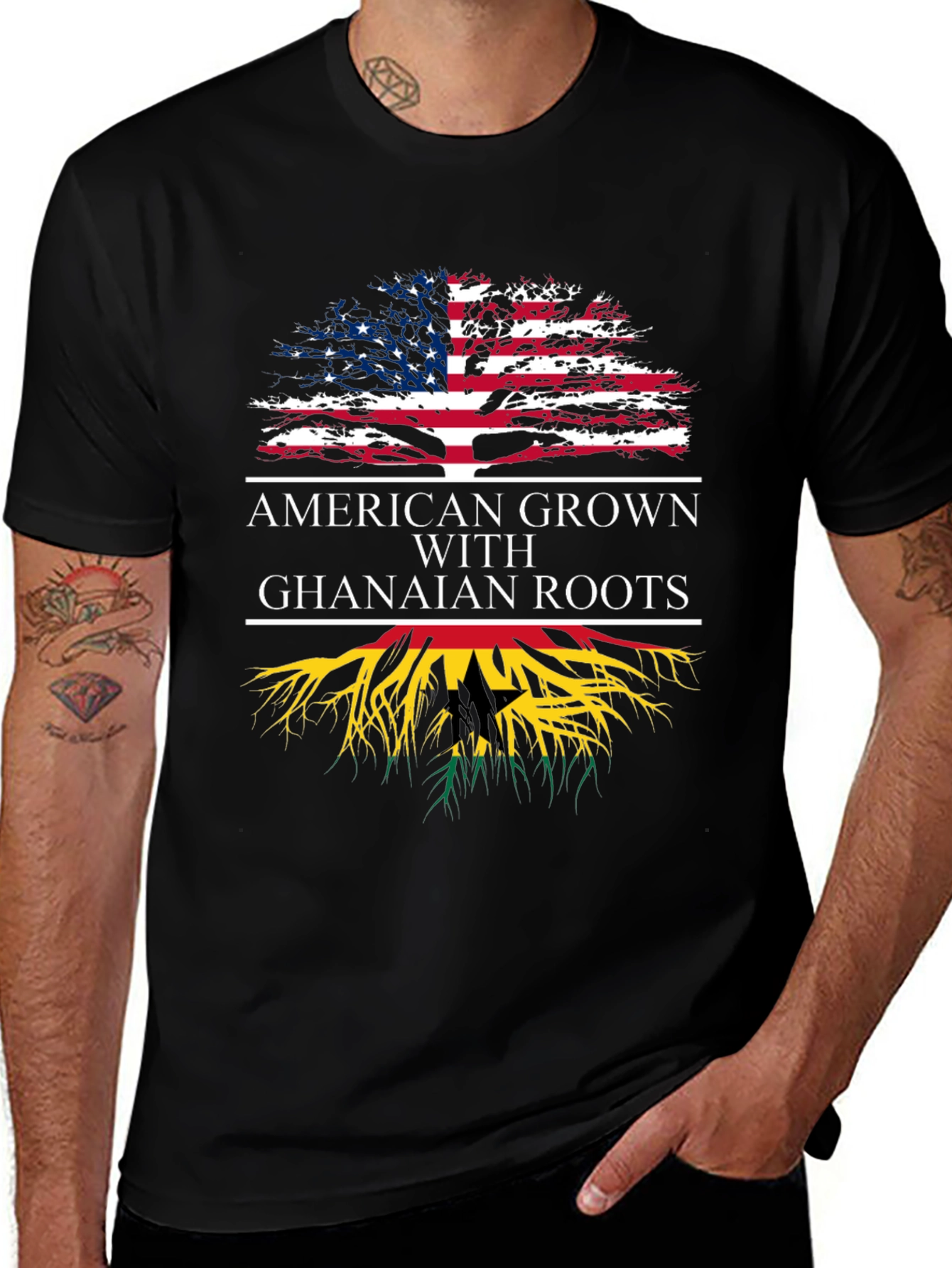 American Grown Ghanaian Roots T-Shirt