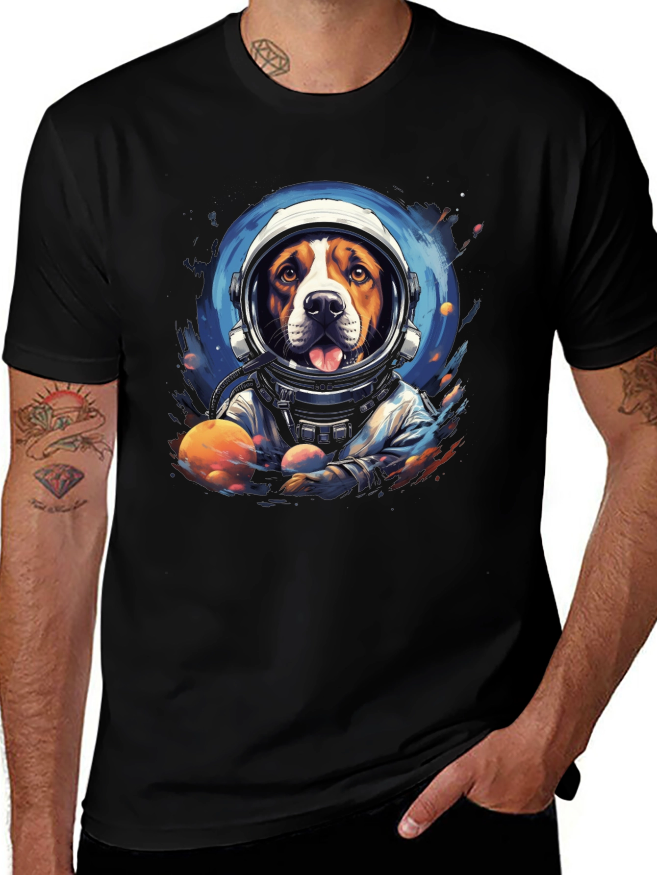 Variant 11 of Dog Astronaut Graphic T-Shirt