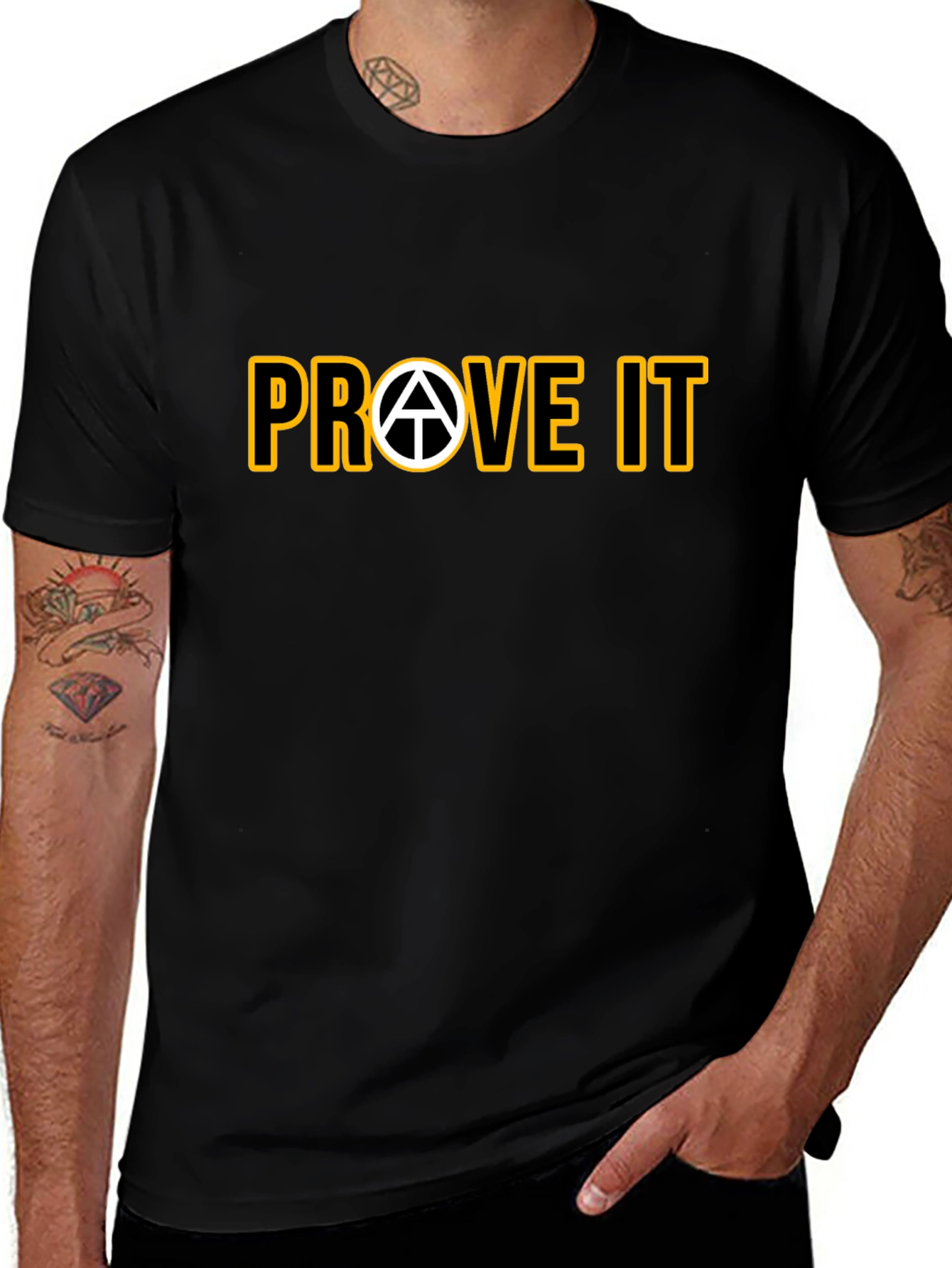 Variant 11 of Prove It Graphic Tee - Black Cotton Blend