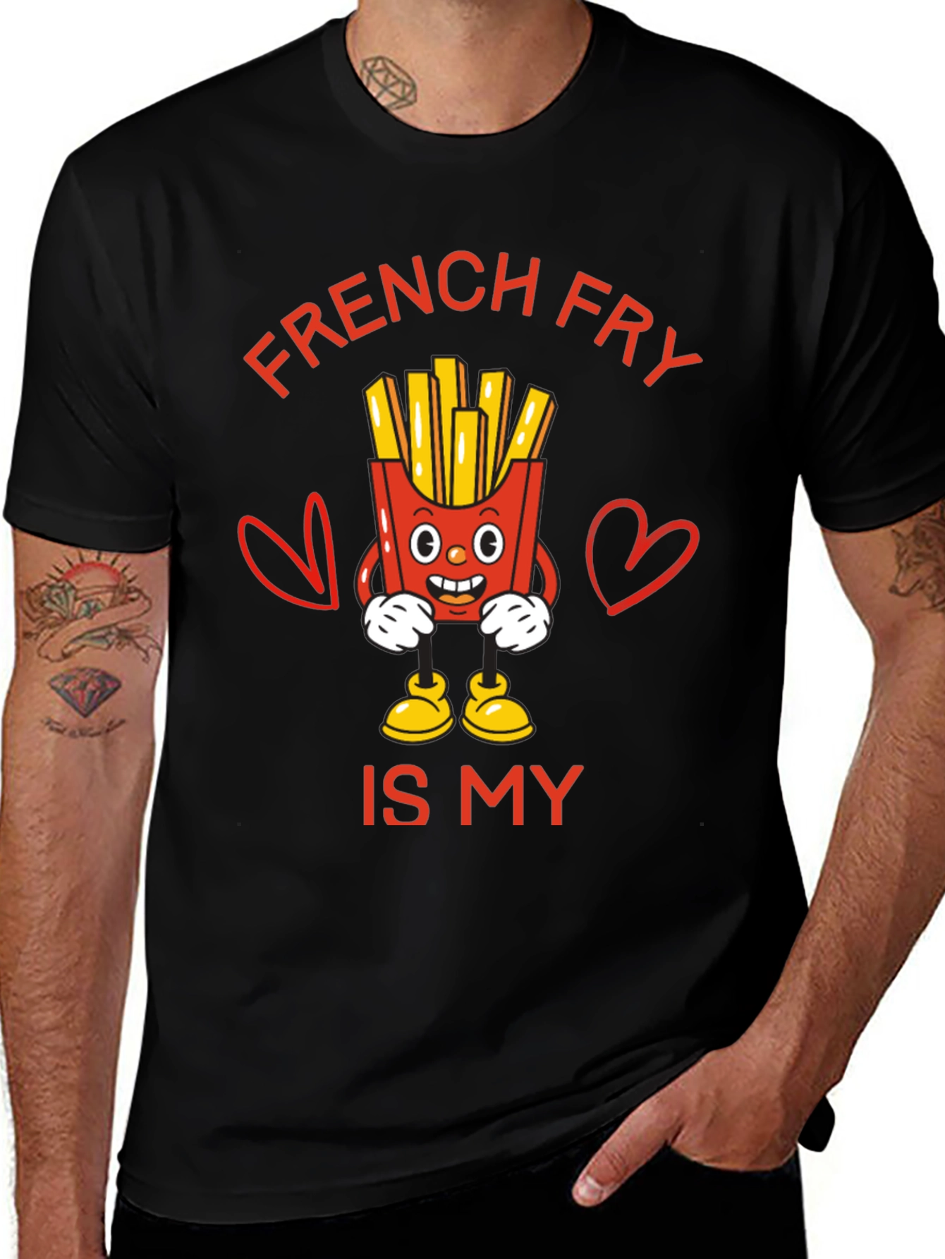 Variant 7 of French Fry Is My Valentine Funny Graphic T-Shirt