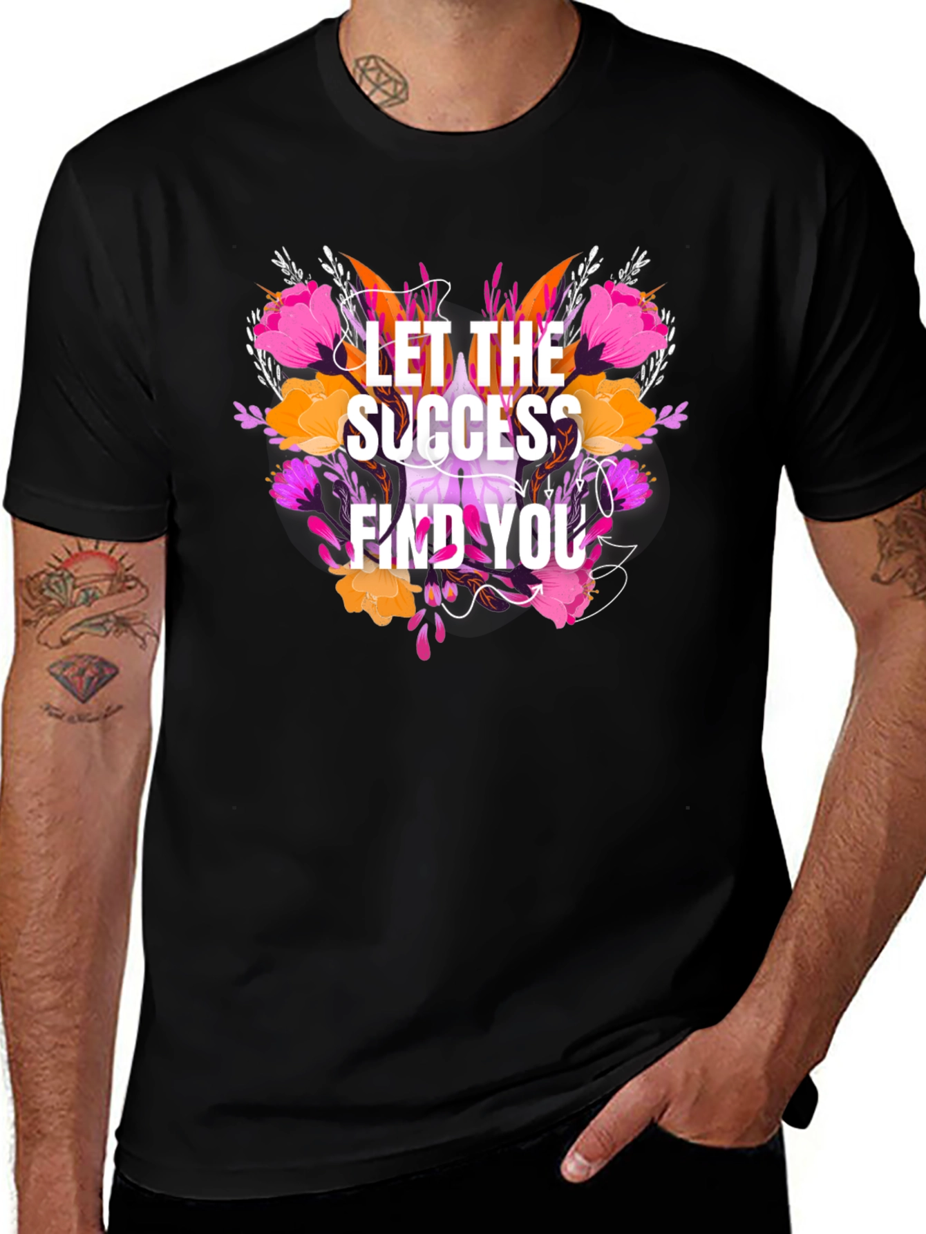 Floral Success T-Shirt - Motivational Tee