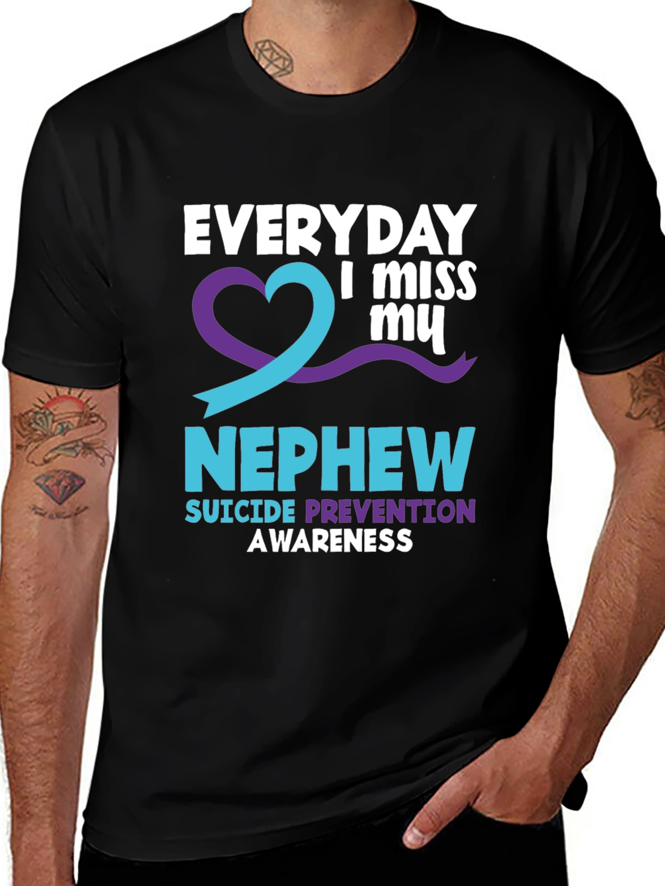 Variant 2 of Everyday I Miss My Nephew Suicide Awareness T-Shirt