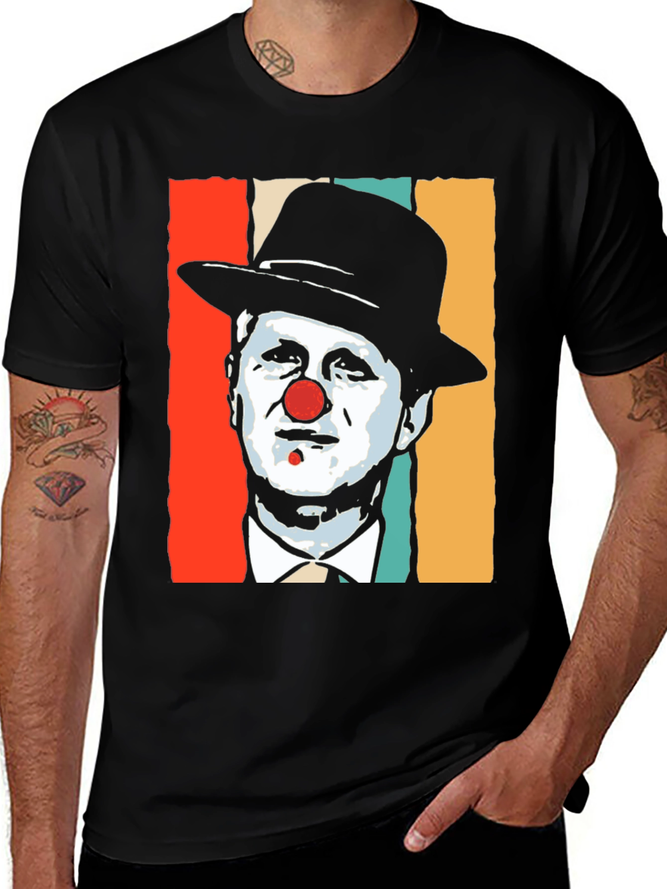 Variant 13 of Clown Portrait Graphic T-Shirt - Retro Style