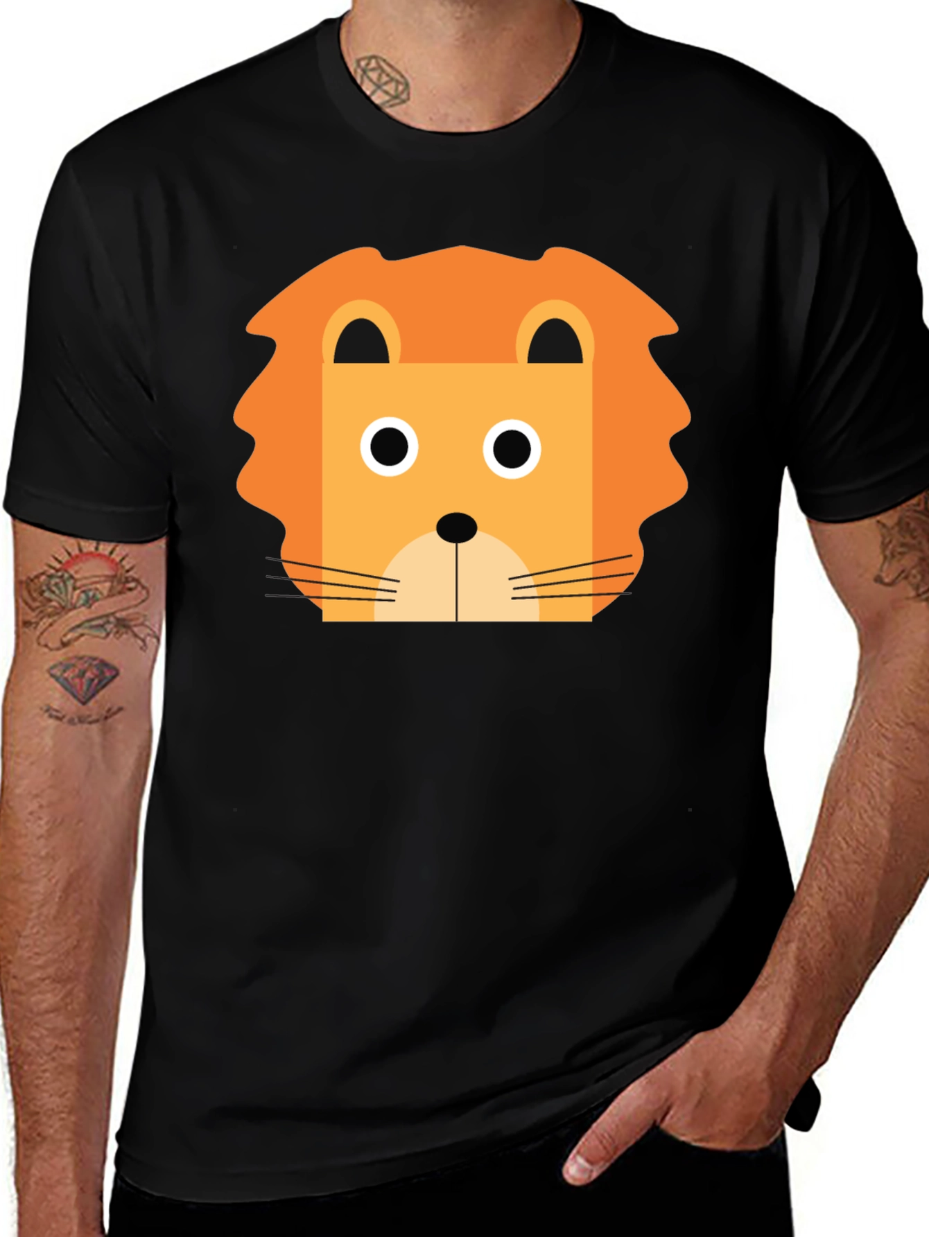Variant 11 of Lion Graphic Tee - Black Unisex T-Shirt