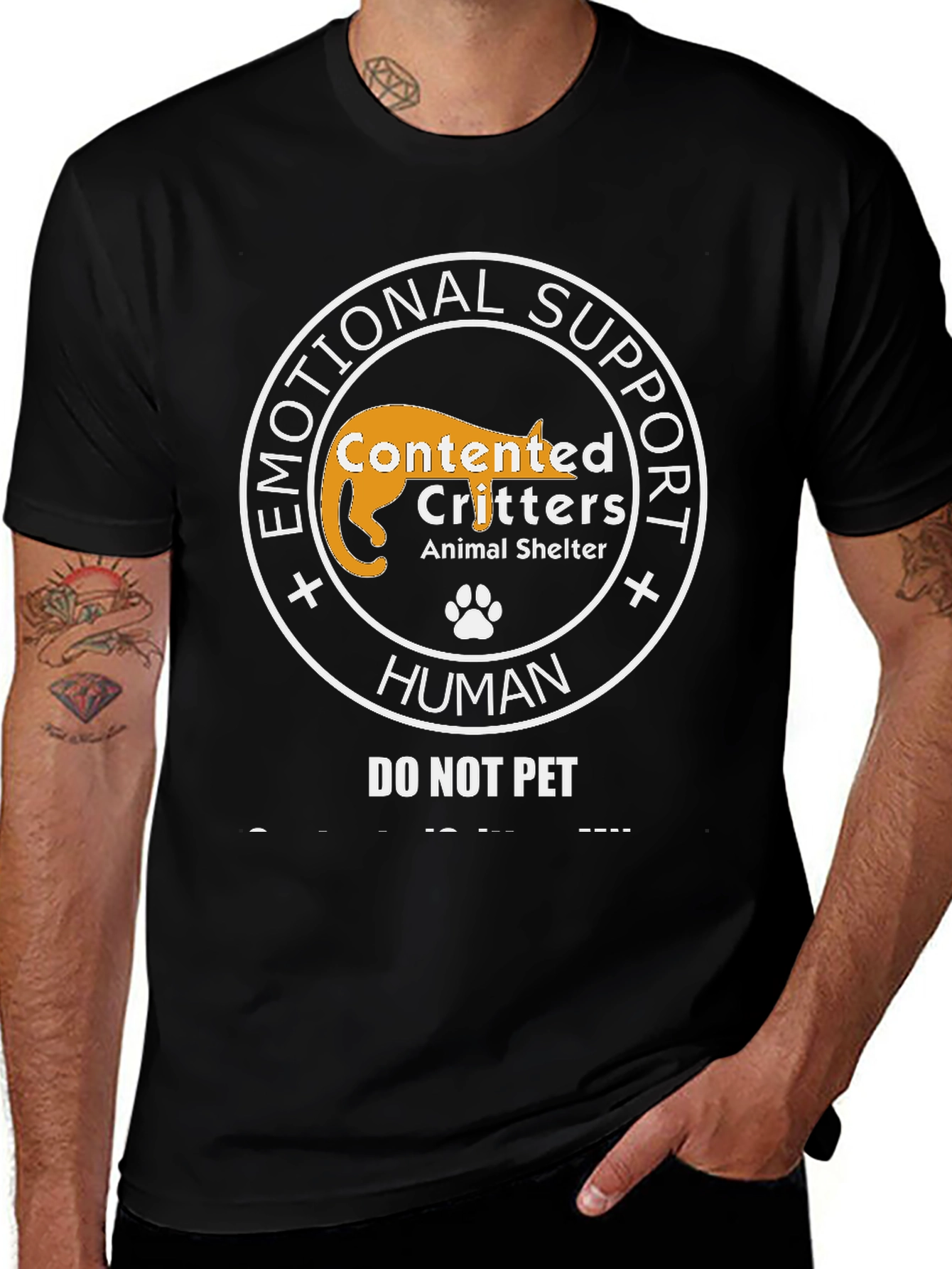 Variant 16 of Emotional Support Human - Do Not Pet T-Shirt