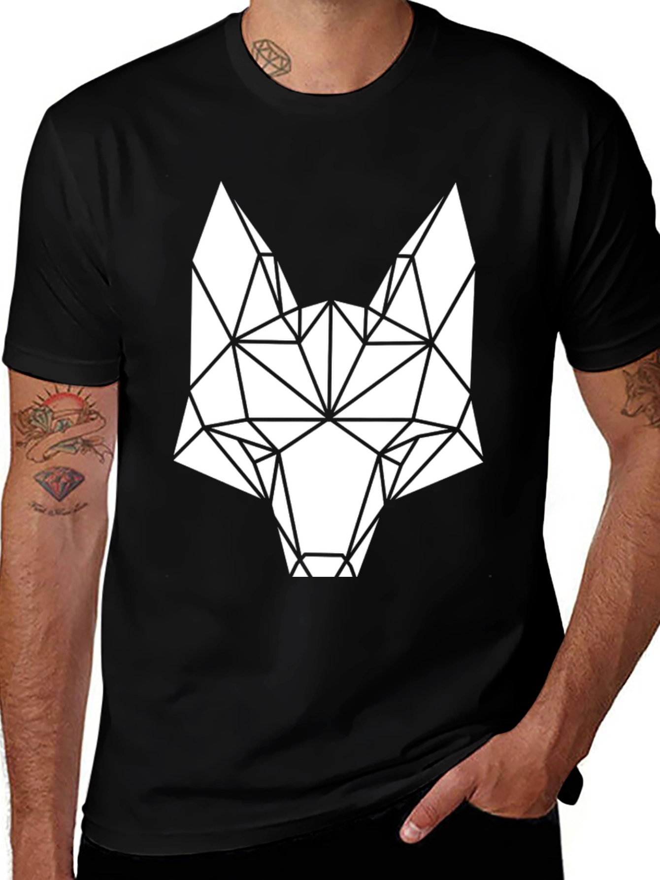Variant 8 of Geometric Fox Tee - Modern Graphic Print Shirt