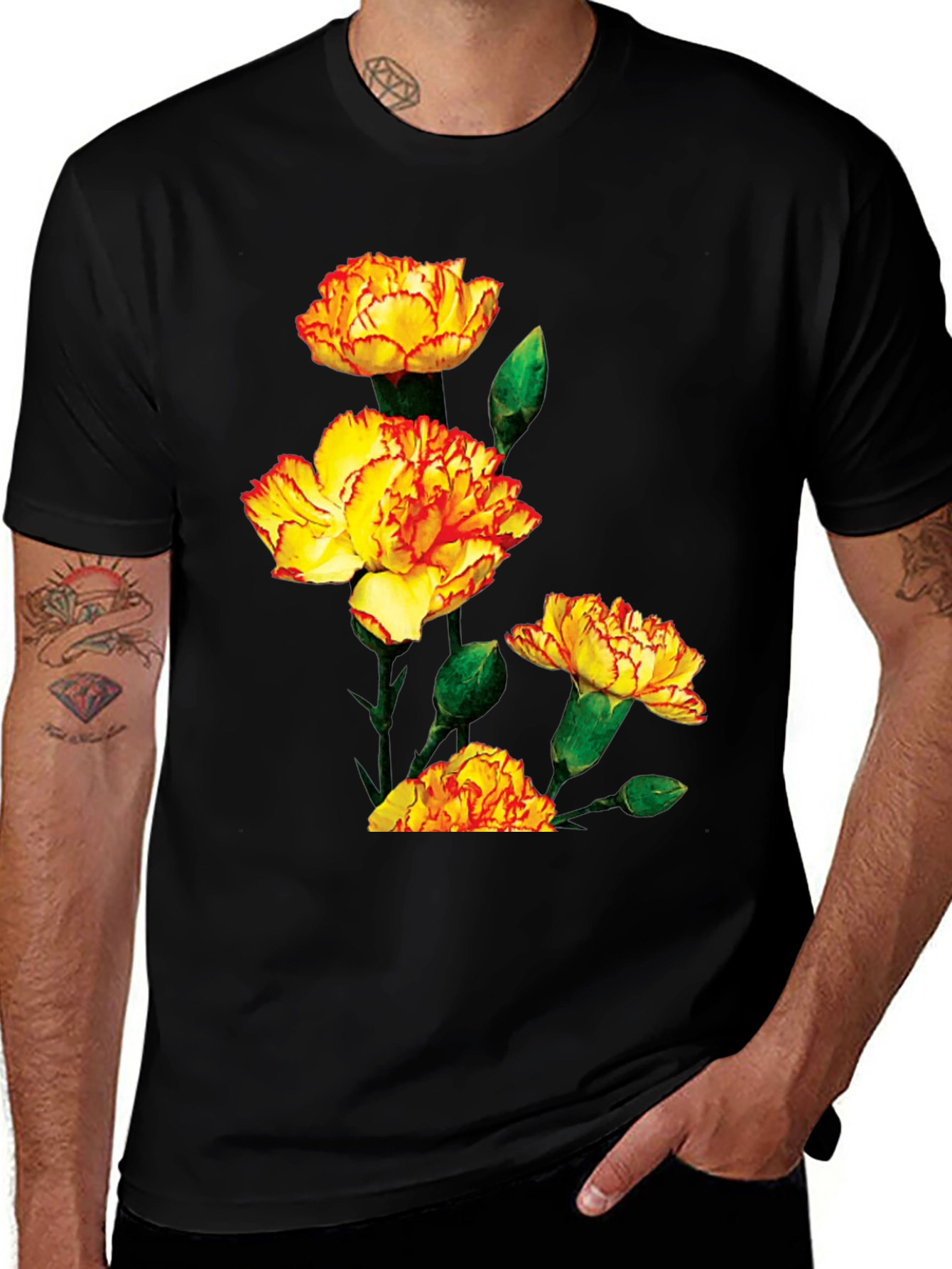 Variant 2 of Floral Print Crew Neck T-Shirt
