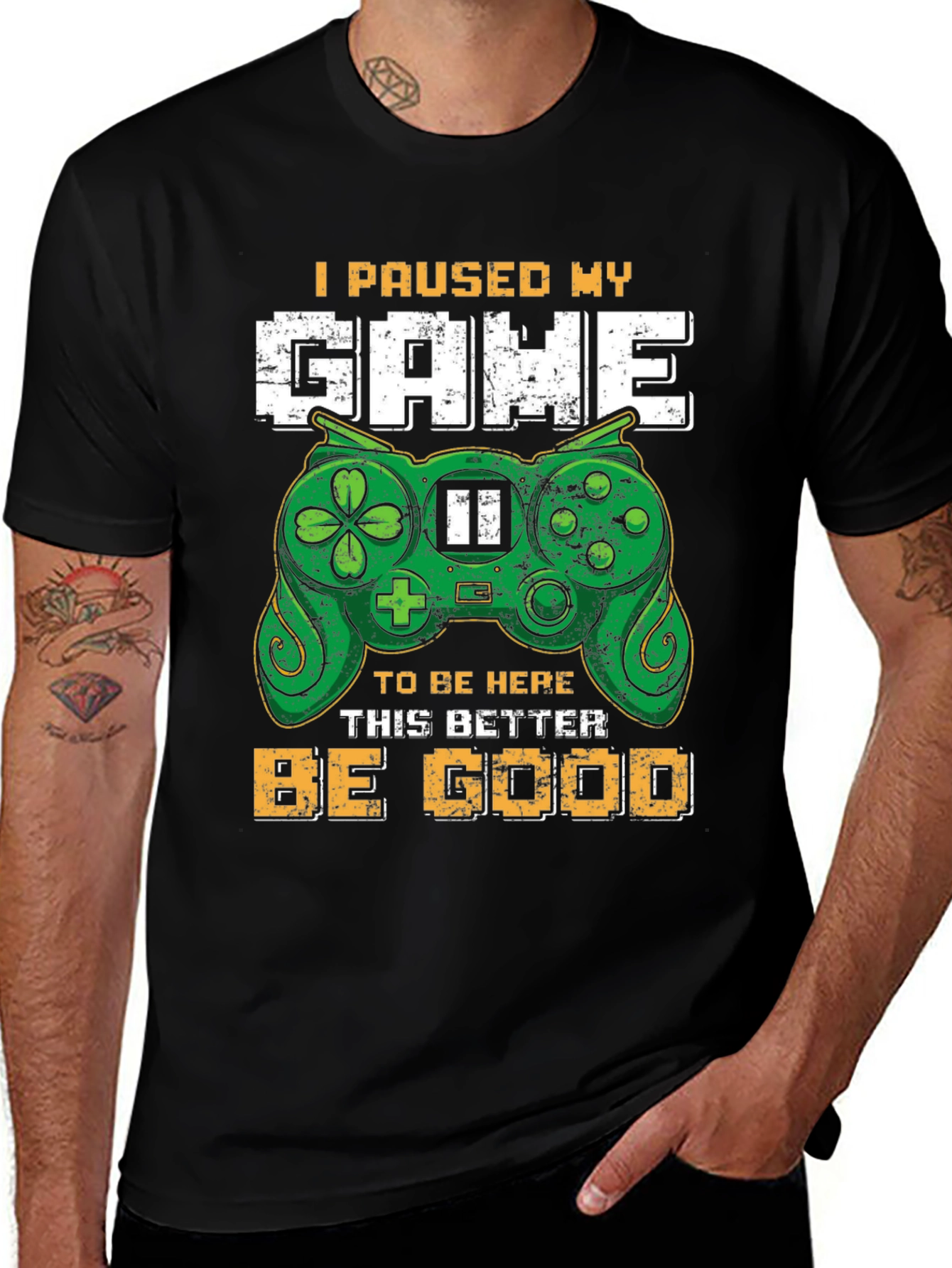 Variant 13 of Gamer T-Shirt - I Paused My Game Funny Tee