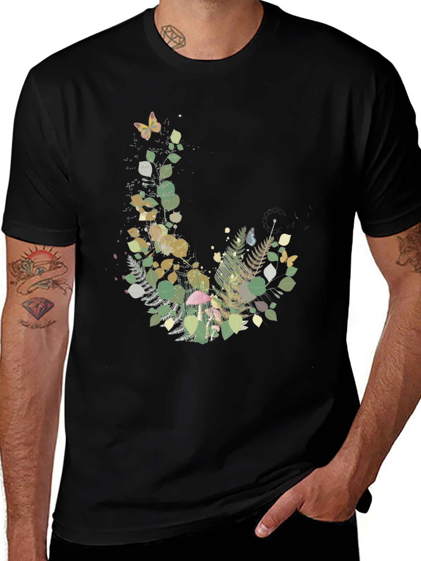 Variant 6 of Nature Inspired Graphic Tee - Black