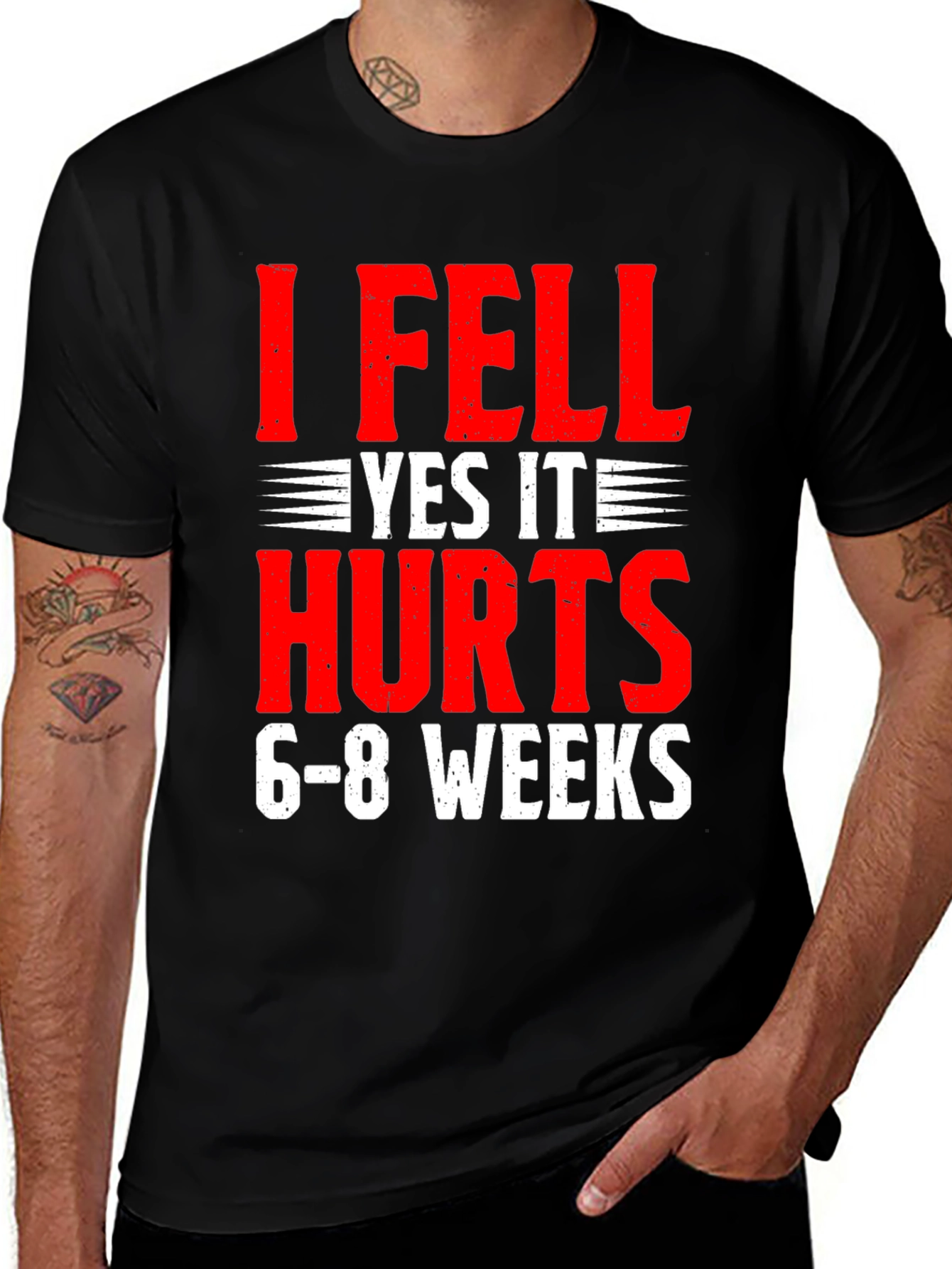 Variant 6 of I Fell Yes It Hurts Funny Recovery T-Shirt