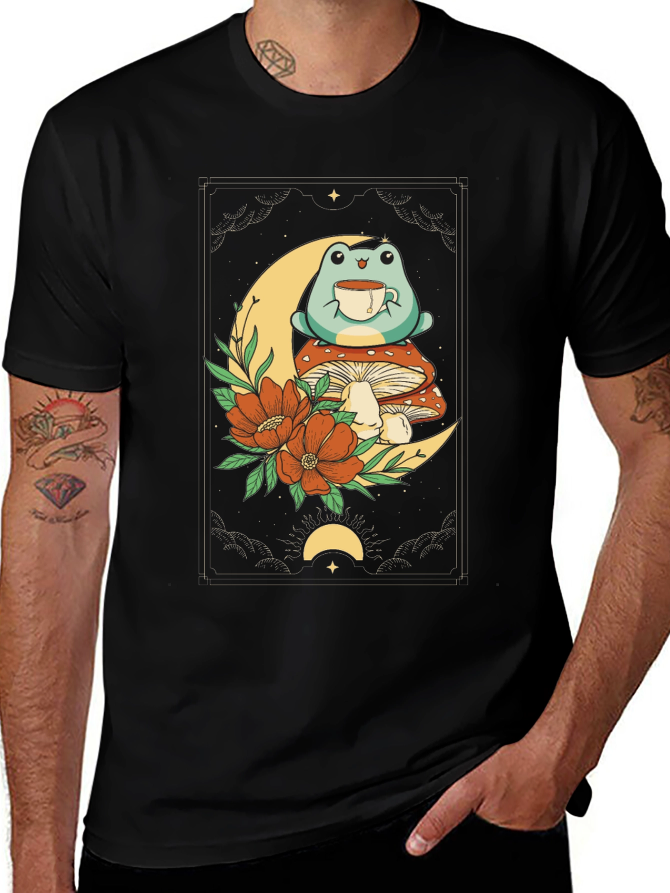 Variant 23 of Frog on Moon Graphic T-Shirt