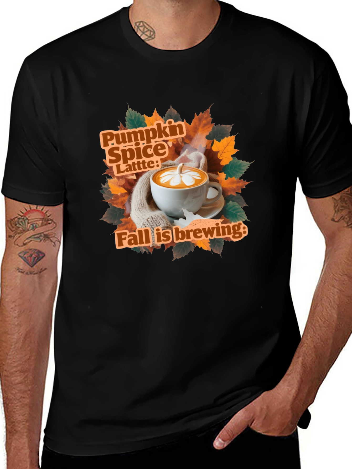 Pumpkin Spice Latte Fall Brewing T-Shirt