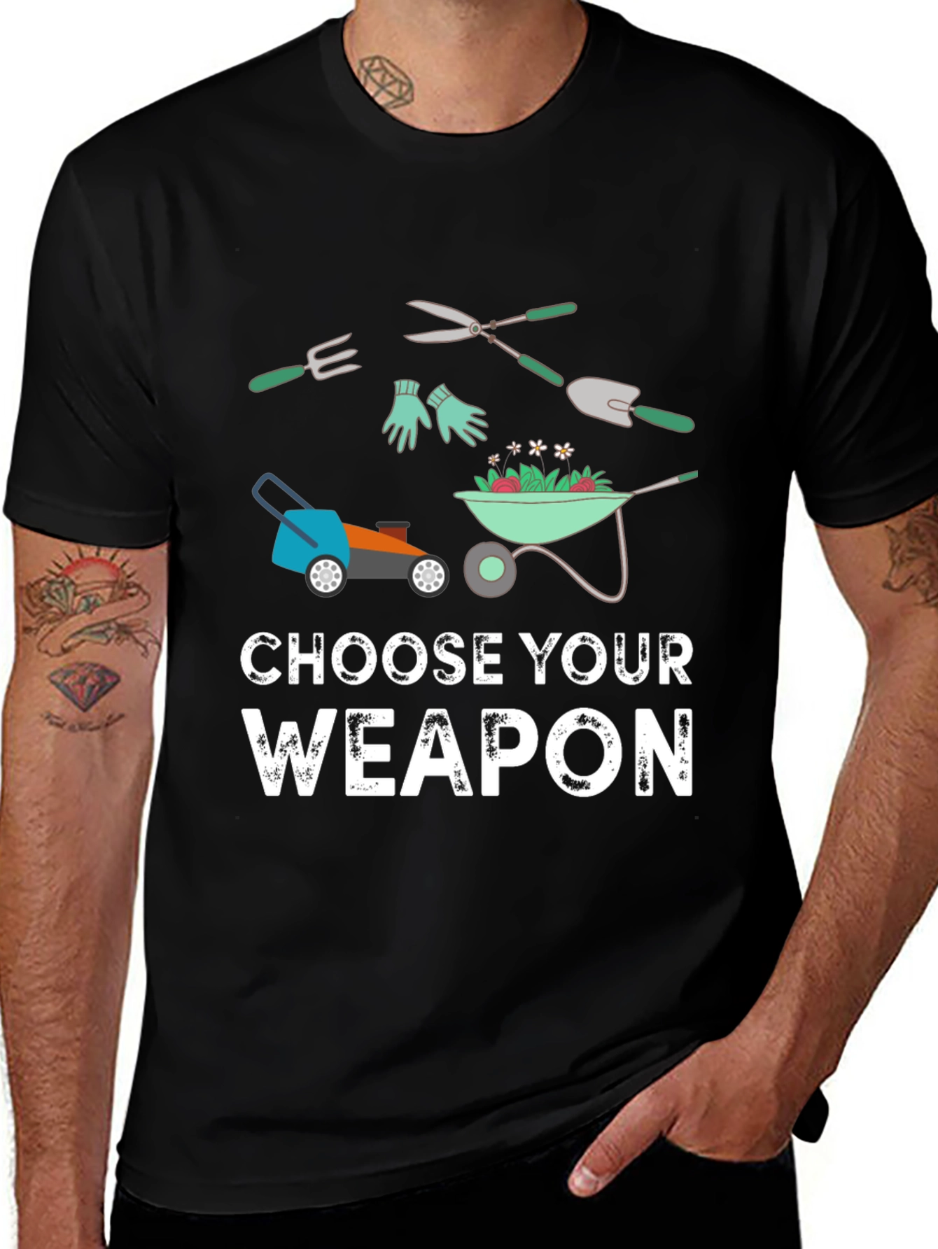 Variant 13 of Choose Your Weapon Gardening T-Shirt