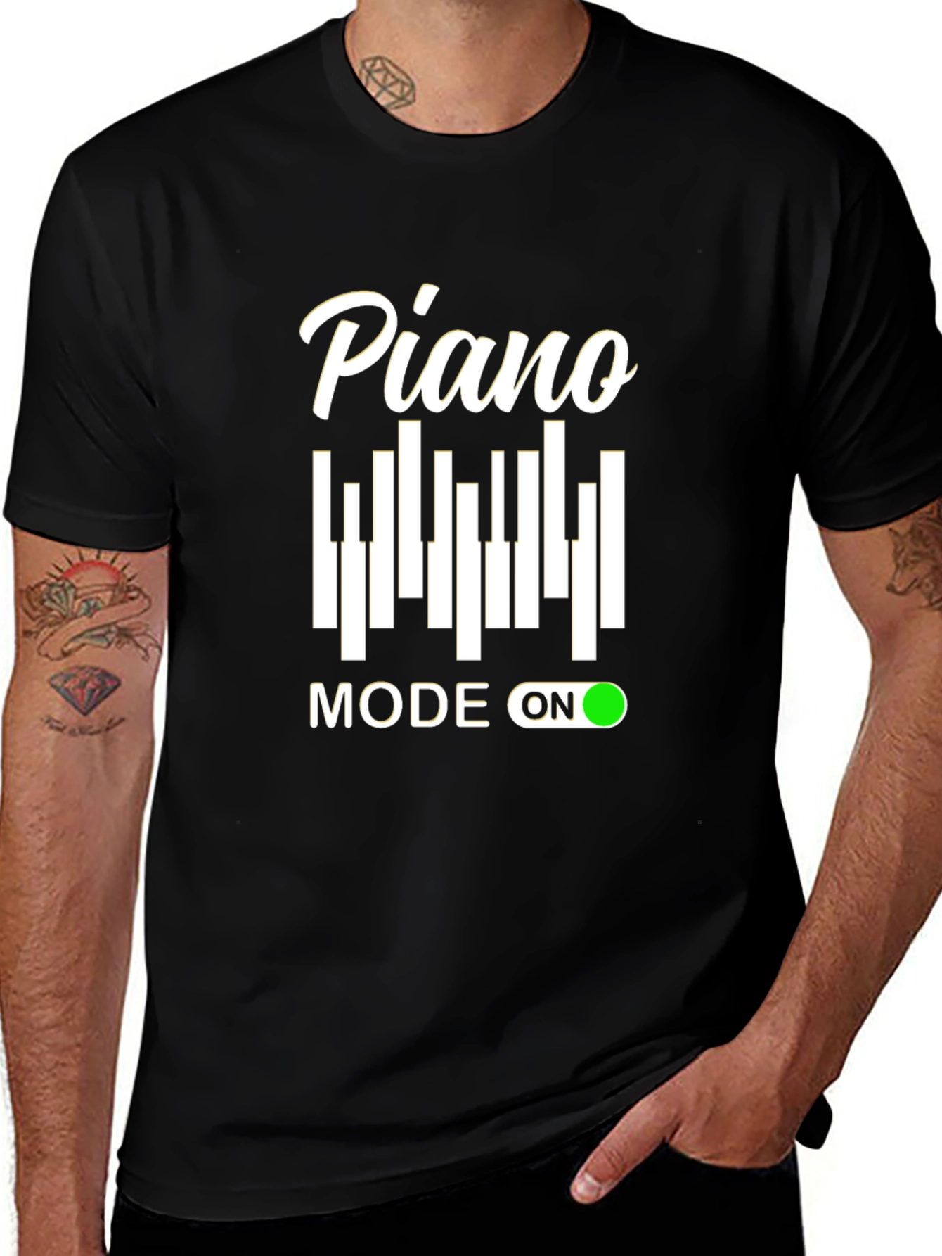 Variant 7 of Piano Mode On Graphic T-Shirt