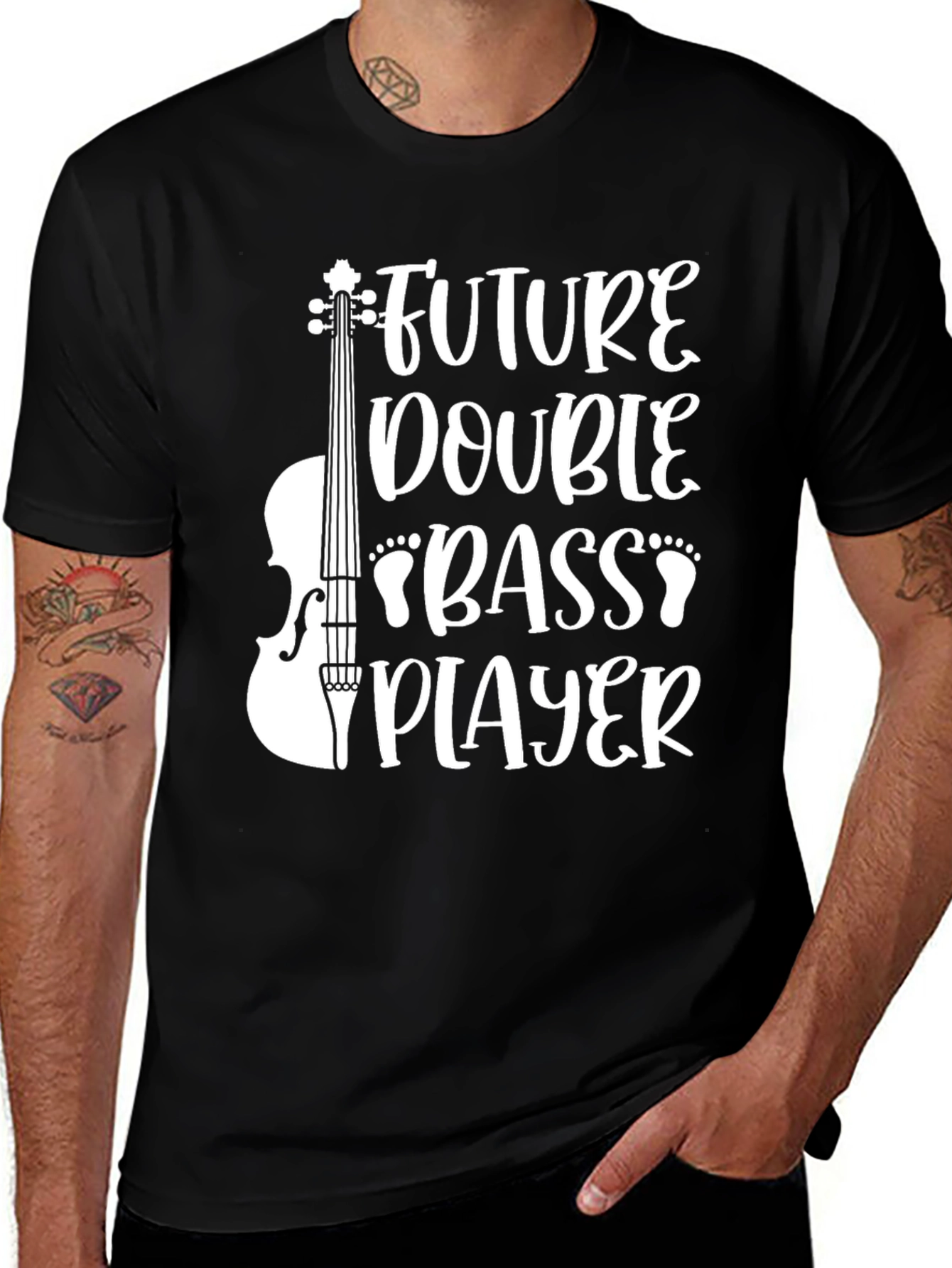 Variant 17 of Future Double Bass Player T-Shirt - Musical Gift!